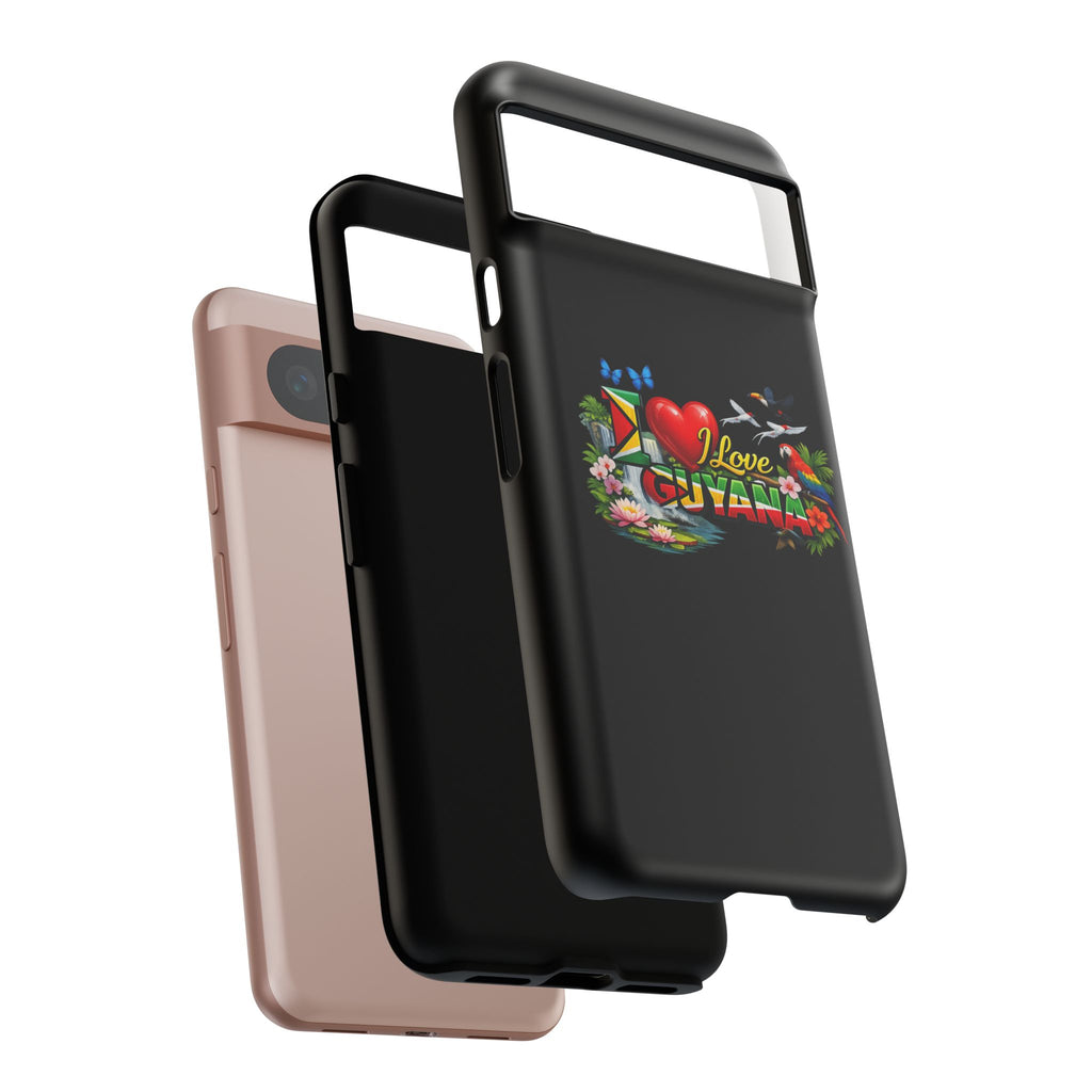 Phone case I Love Guyana Phone Case — Tough Protective Tropical Flag Design