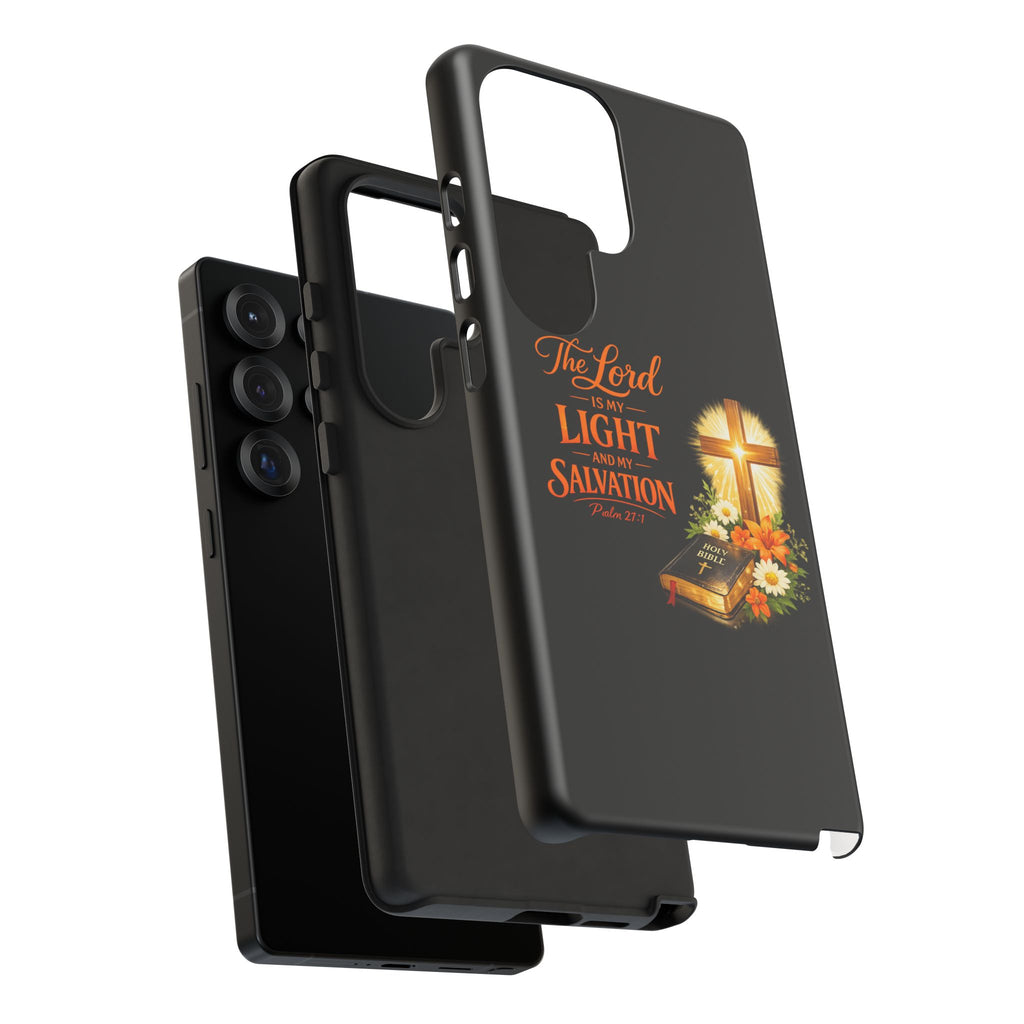 Christian Phone Case — "The Lord Is My Light and My Salvation" Bible Verse Design