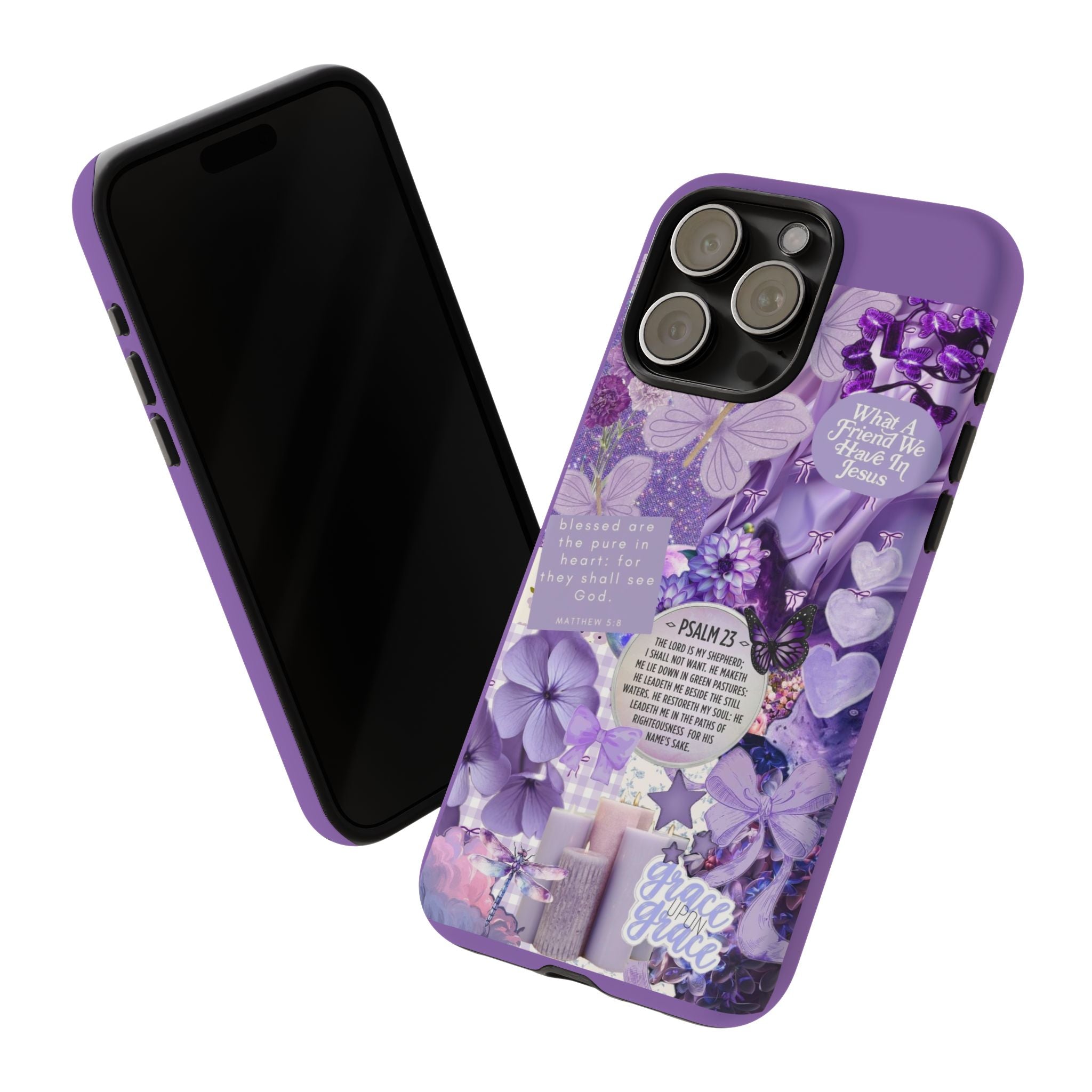 Bible Verse phone case - His Love Never Fails Psalm Phone Case — Floral Christian Scripture iPhone Cover