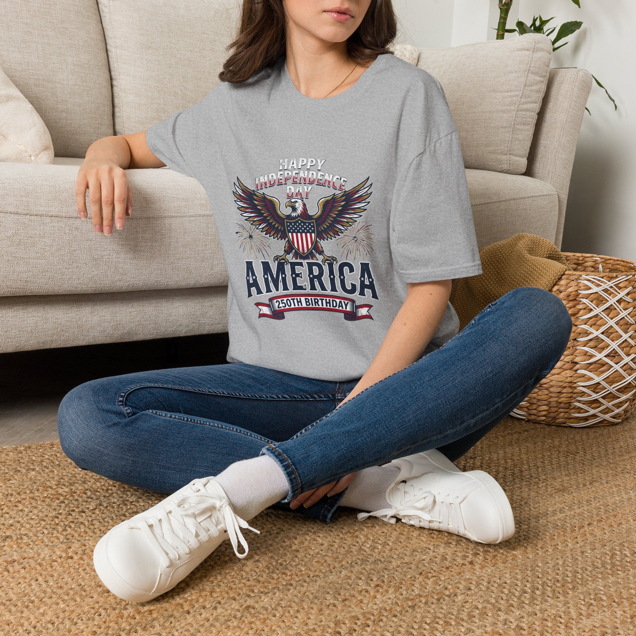 4th of July Independence Day Tee Eagle T-Shirt — "Happy Independence Day" USA Patriotic Tee