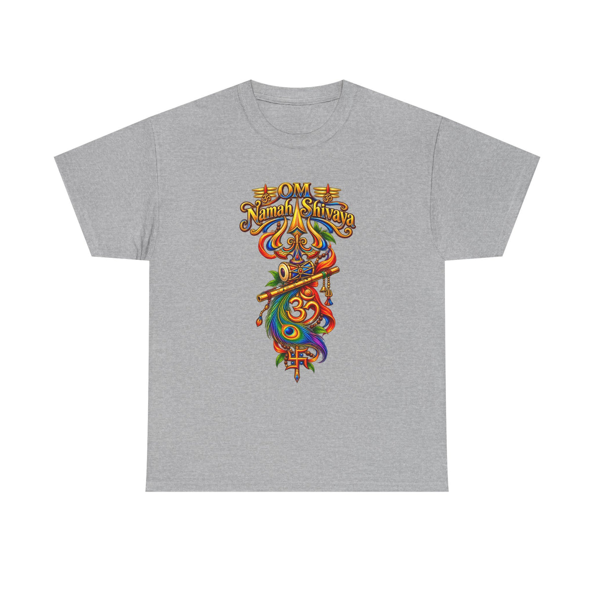 Shiva Trident Om Tee — Colorful Hindu Spiritual Yoga T-Shirt