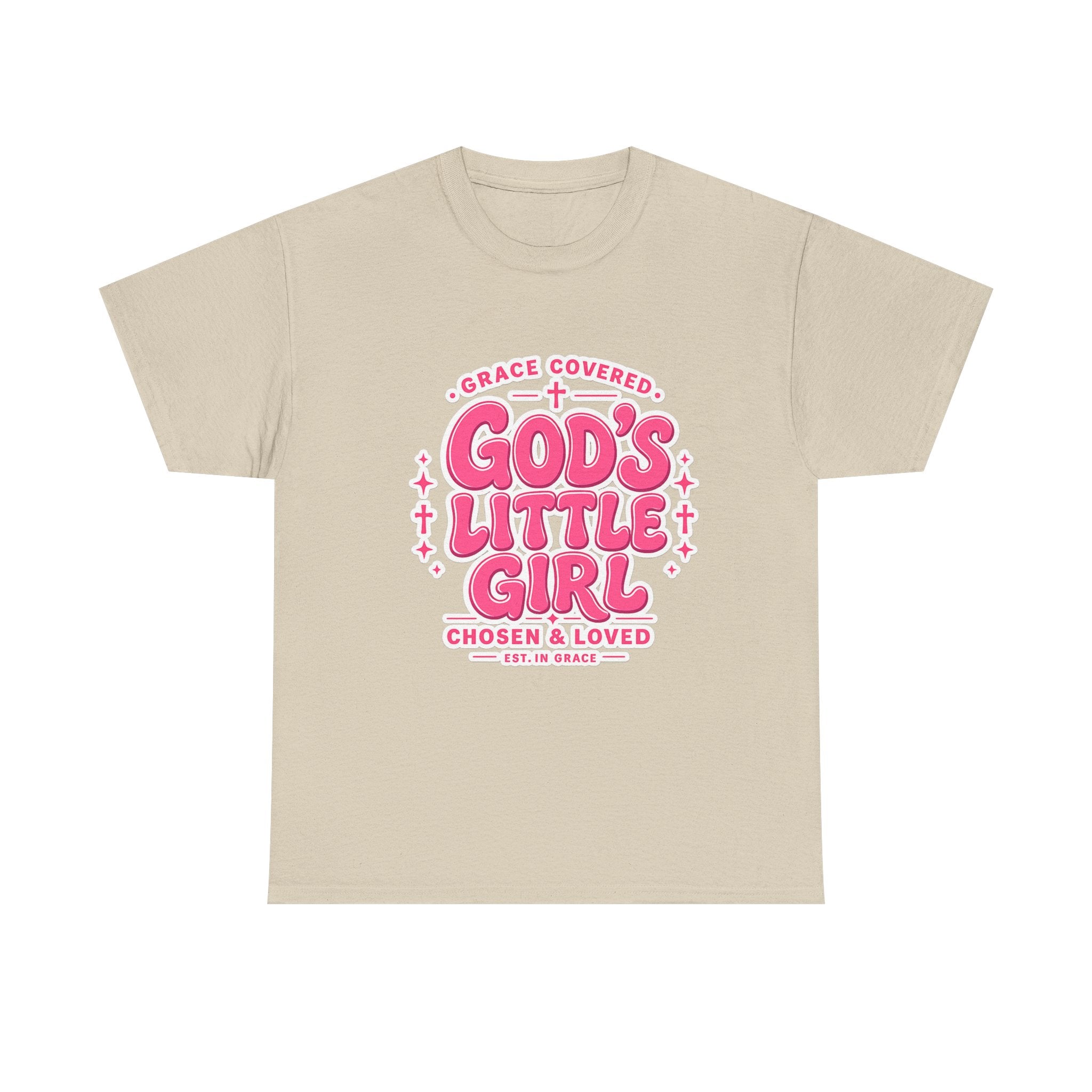 Faith T-Shirt God's Little Girl T-Shirt — Pink Faith Graphic Tee for Girls