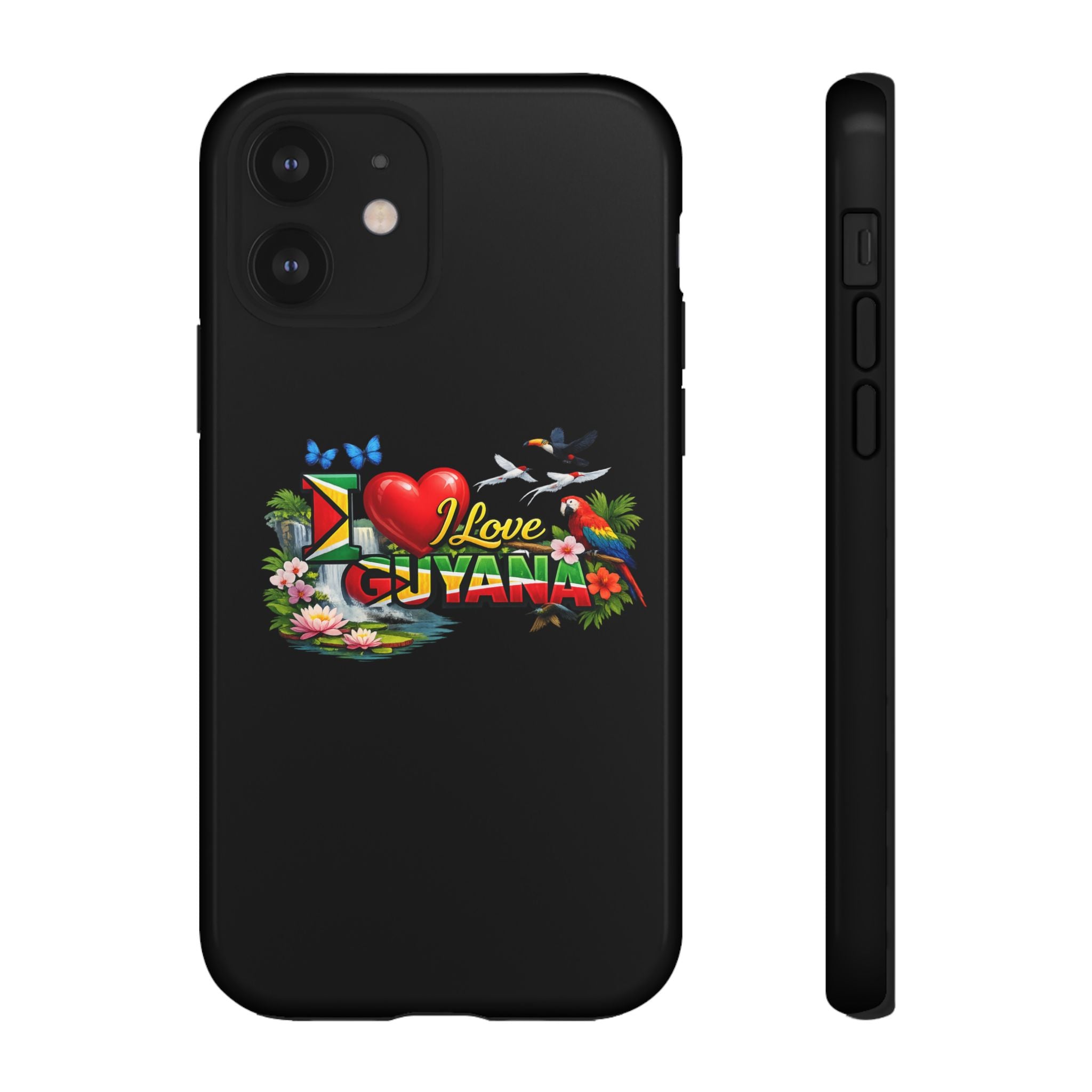 Phone case I Love Guyana Phone Case — Tough Protective Tropical Flag Design