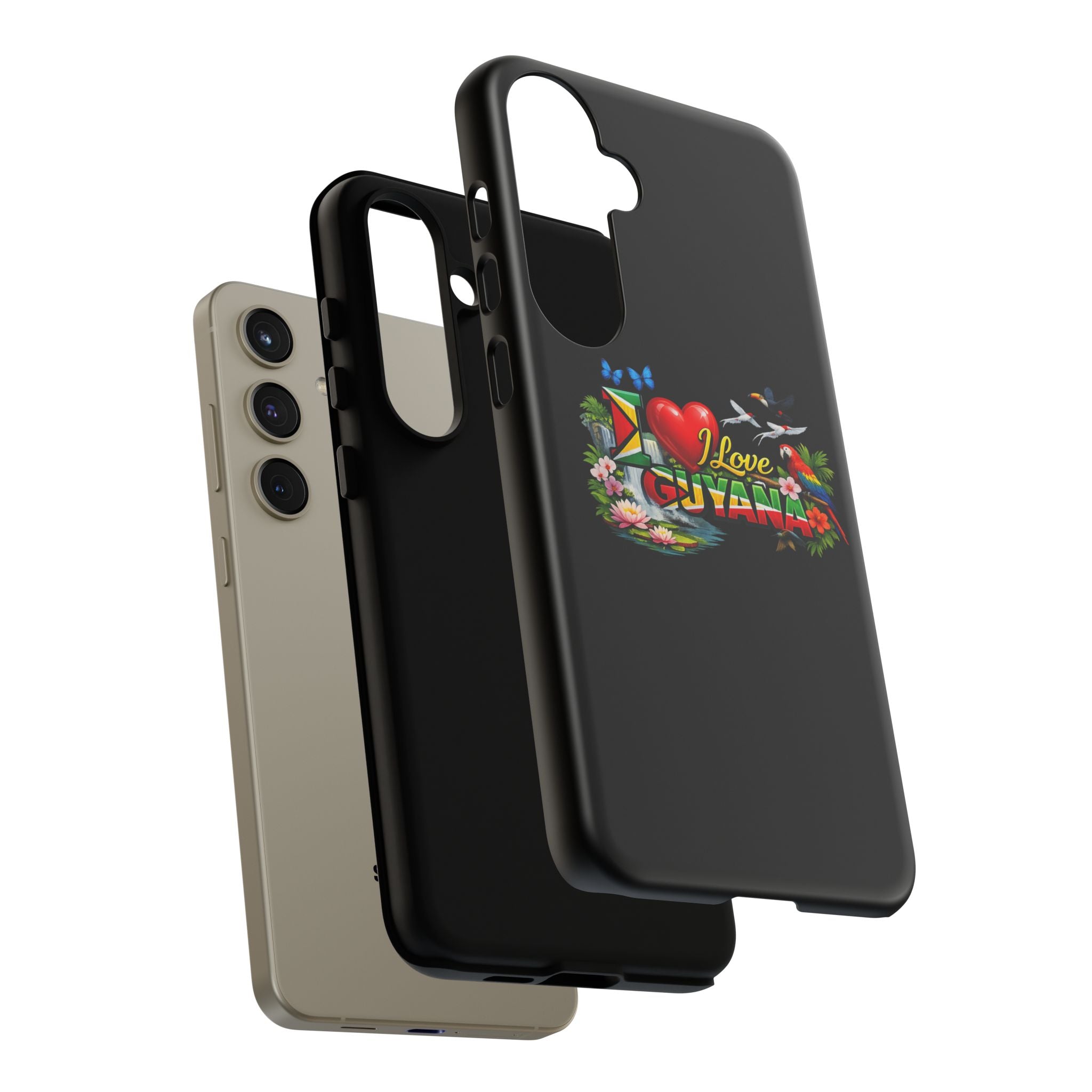 Phone case I Love Guyana Phone Case — Tough Protective Tropical Flag Design