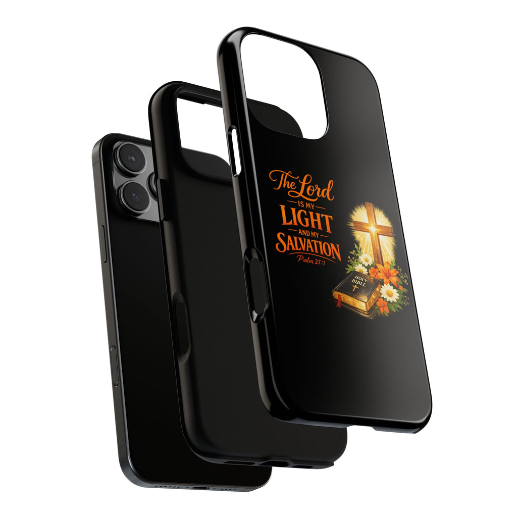 Christian Phone Case — "The Lord Is My Light and My Salvation" Bible Verse Design