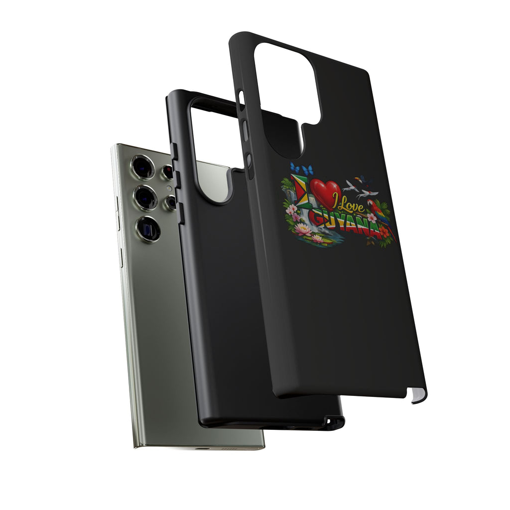Phone case I Love Guyana Phone Case — Tough Protective Tropical Flag Design