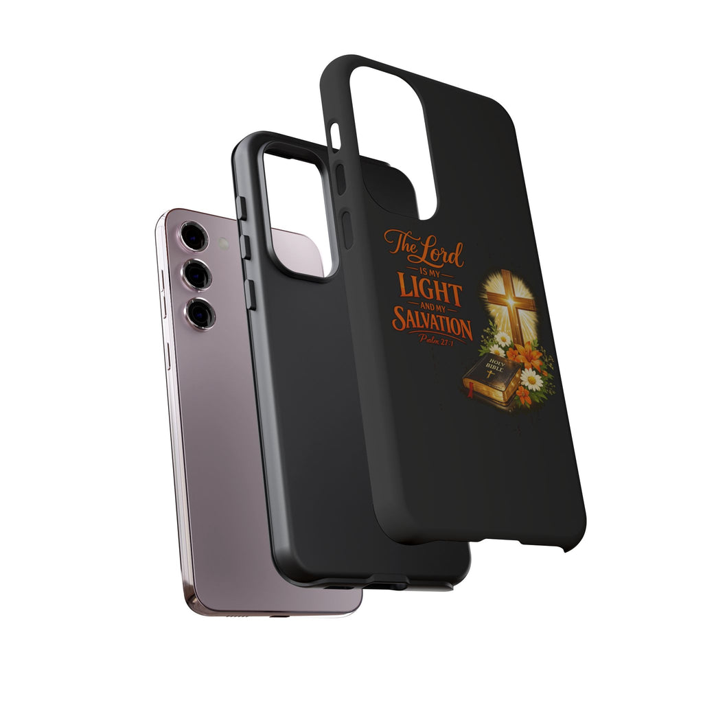 Christian Phone Case — "The Lord Is My Light and My Salvation" Bible Verse Design