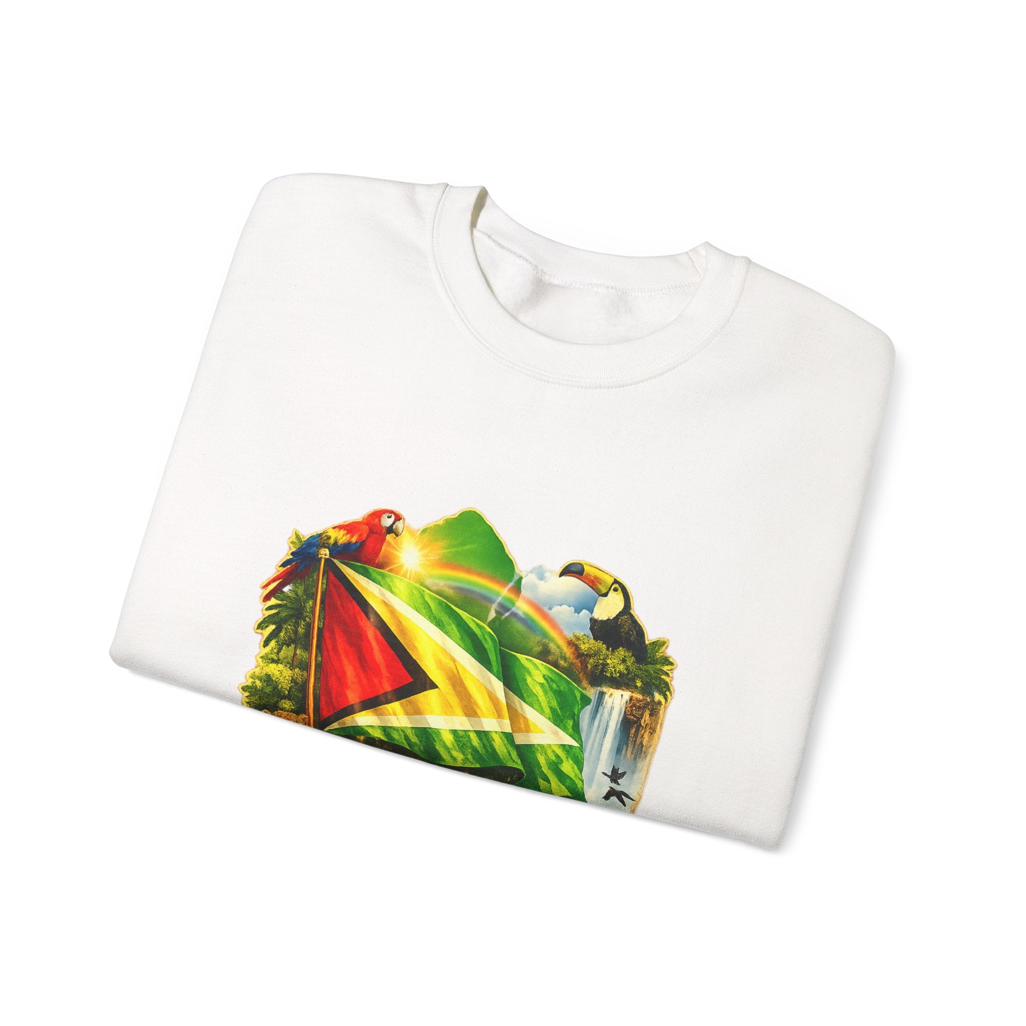 Guyana Flag & Wildlife Sweatshirt — "One People, One Nation, One Destiny" Crewneck