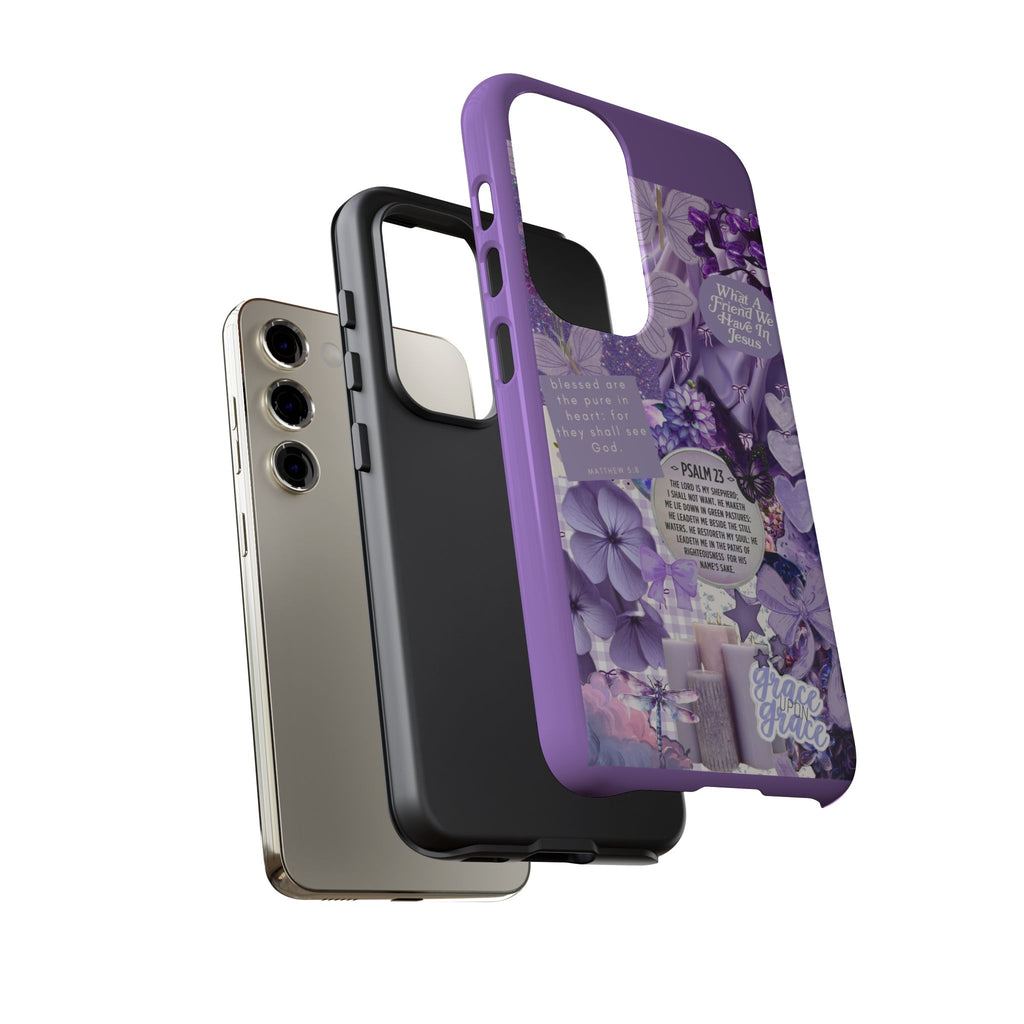 Bible Verse phone case - His Love Never Fails Psalm Phone Case — Floral Christian Scripture iPhone Cover