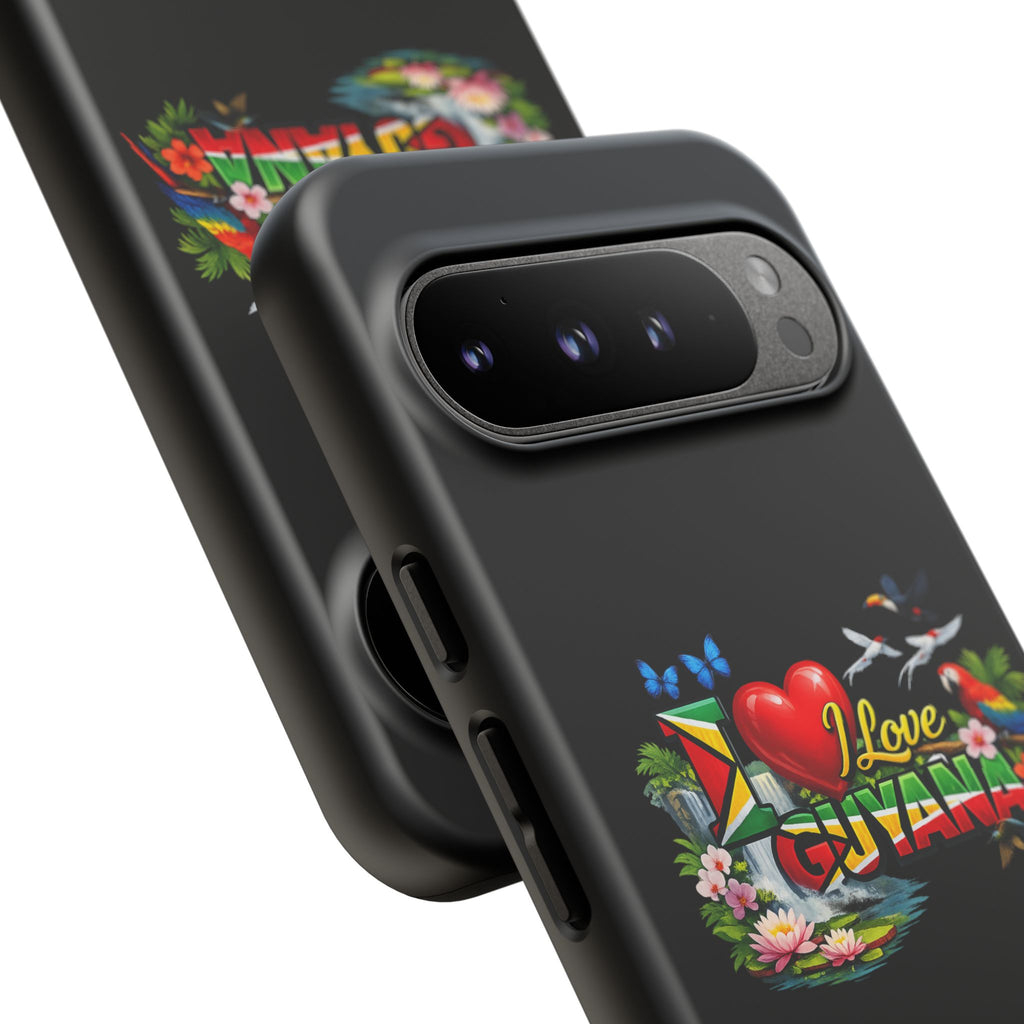 Phone case I Love Guyana Phone Case — Tough Protective Tropical Flag Design