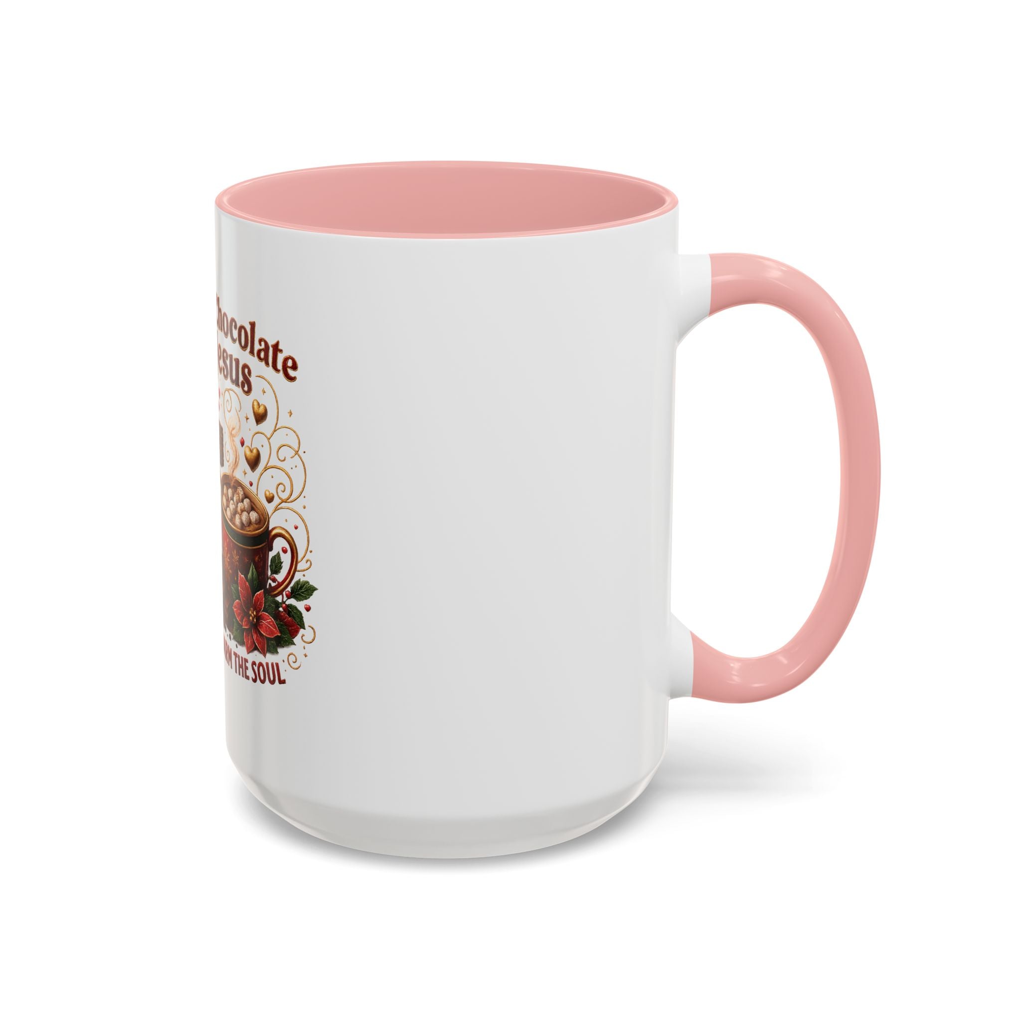 Hot Chocolate & Jesus Mug — "Both Warm the Soul" Accent Coffee Mug