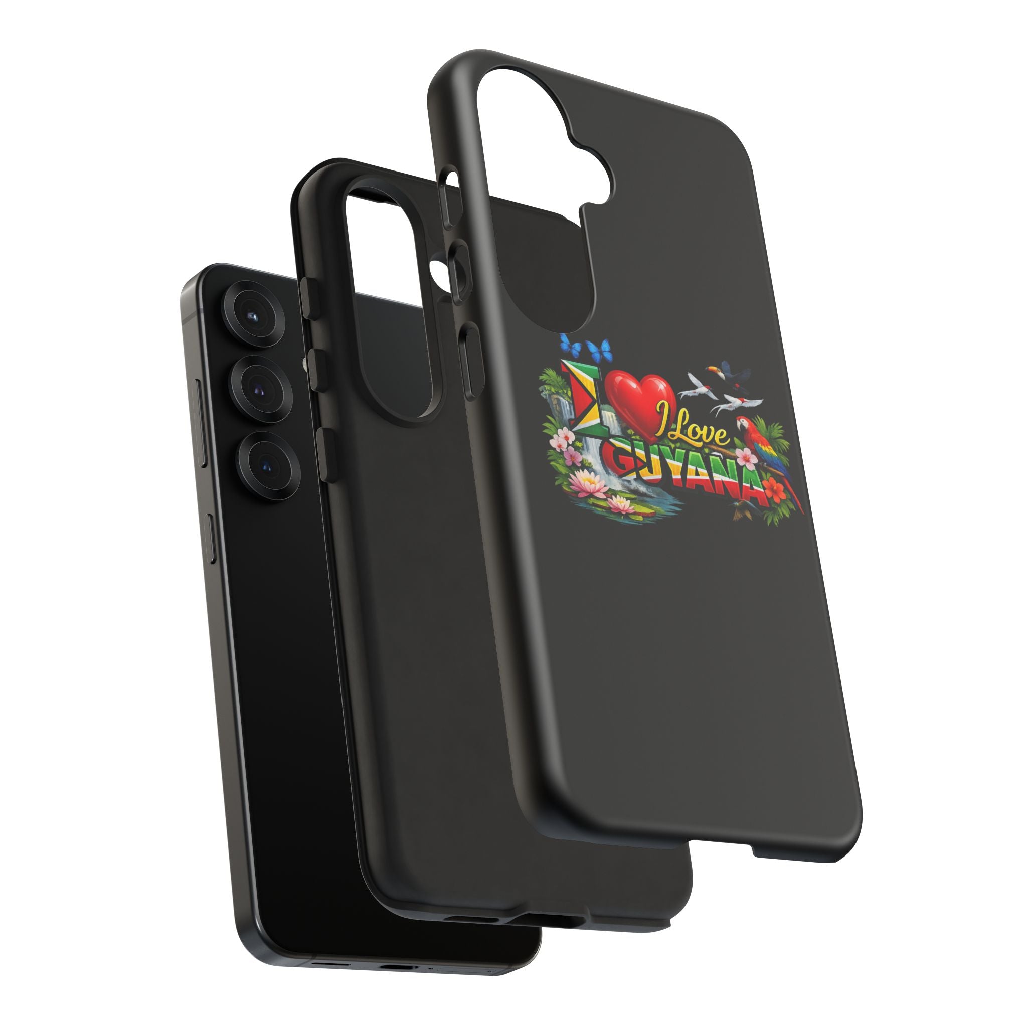Phone case I Love Guyana Phone Case — Tough Protective Tropical Flag Design