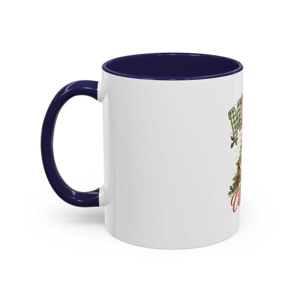 Merry Christmas Accent Coffee Mug – Festive Holiday Tree & Bow (11/15oz)