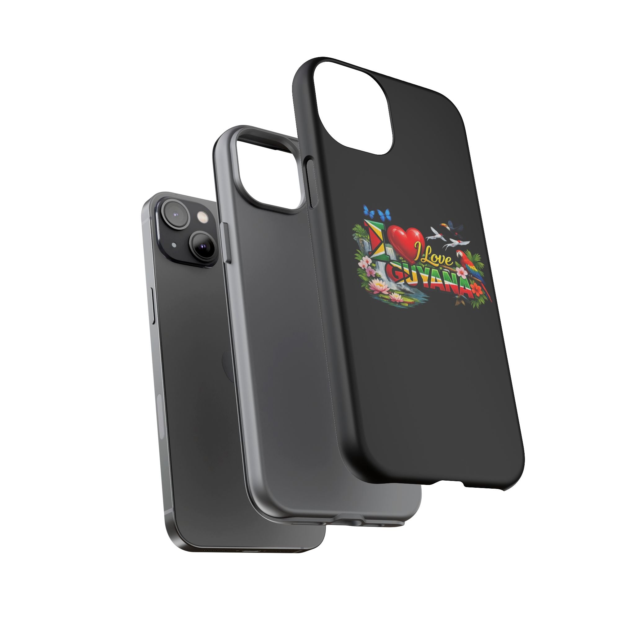 Phone case I Love Guyana Phone Case — Tough Protective Tropical Flag Design