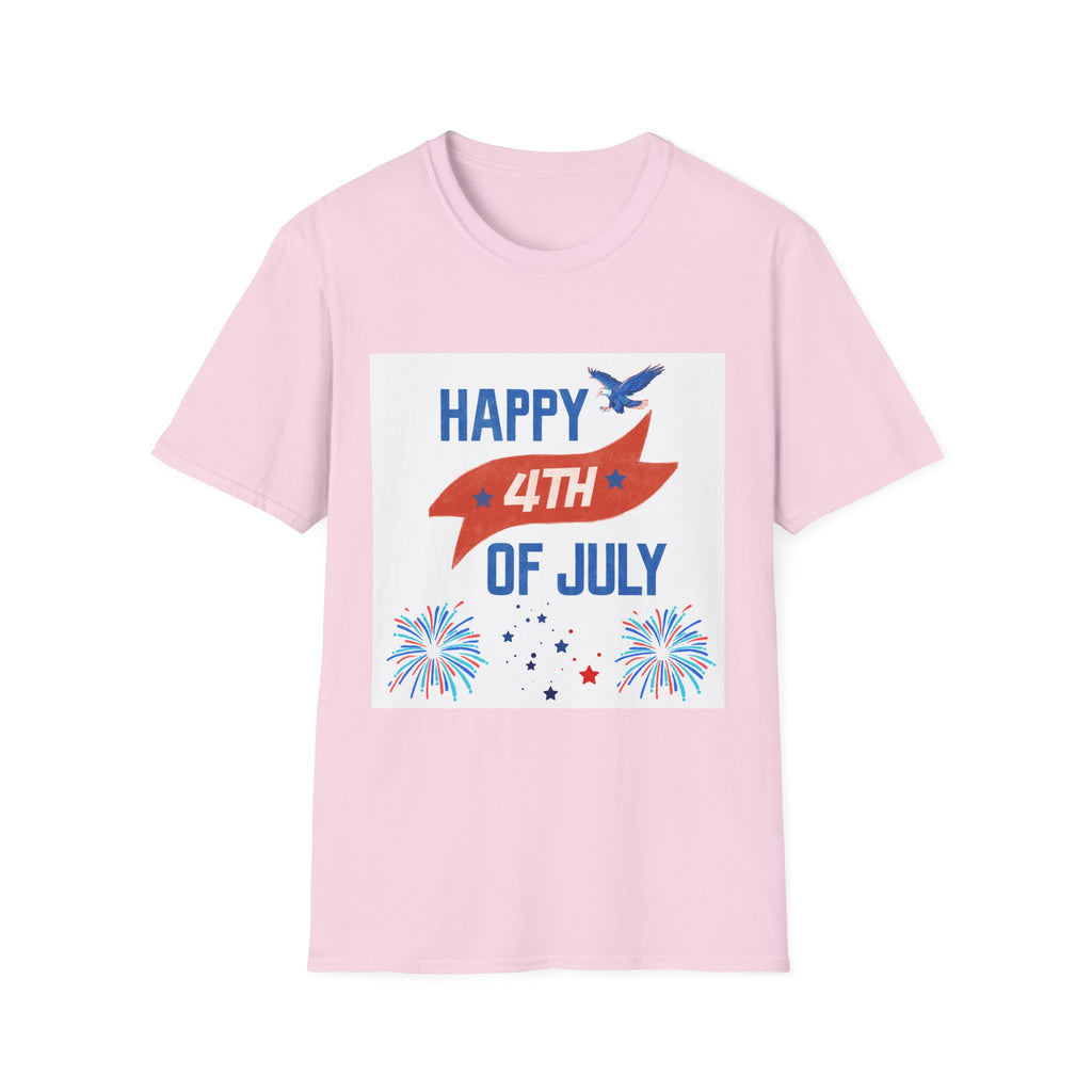 Happy 4th of July Eagle T-Shirt | Patriotic Fireworks Tee