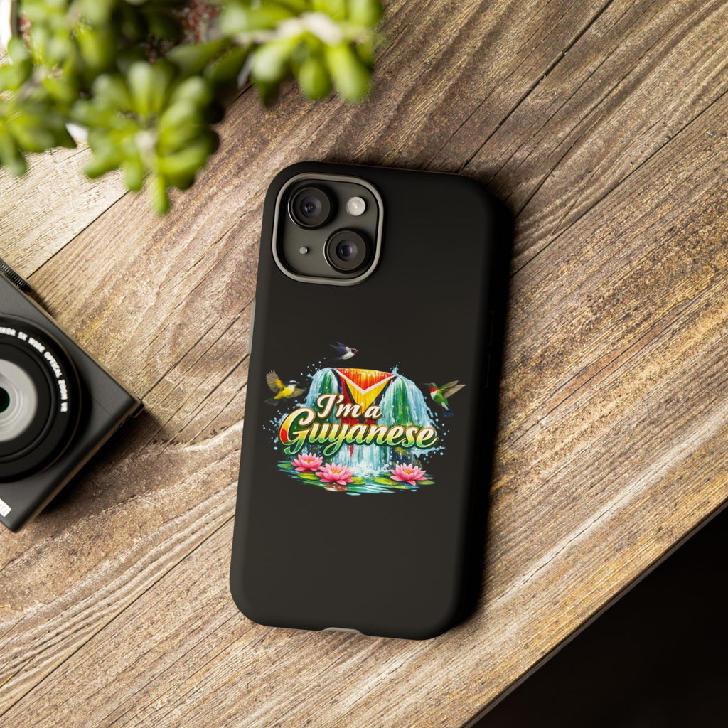 I'm a Guyanese Tough Phone Case — Tropical Waterfall Design, Guyana Pride Gift