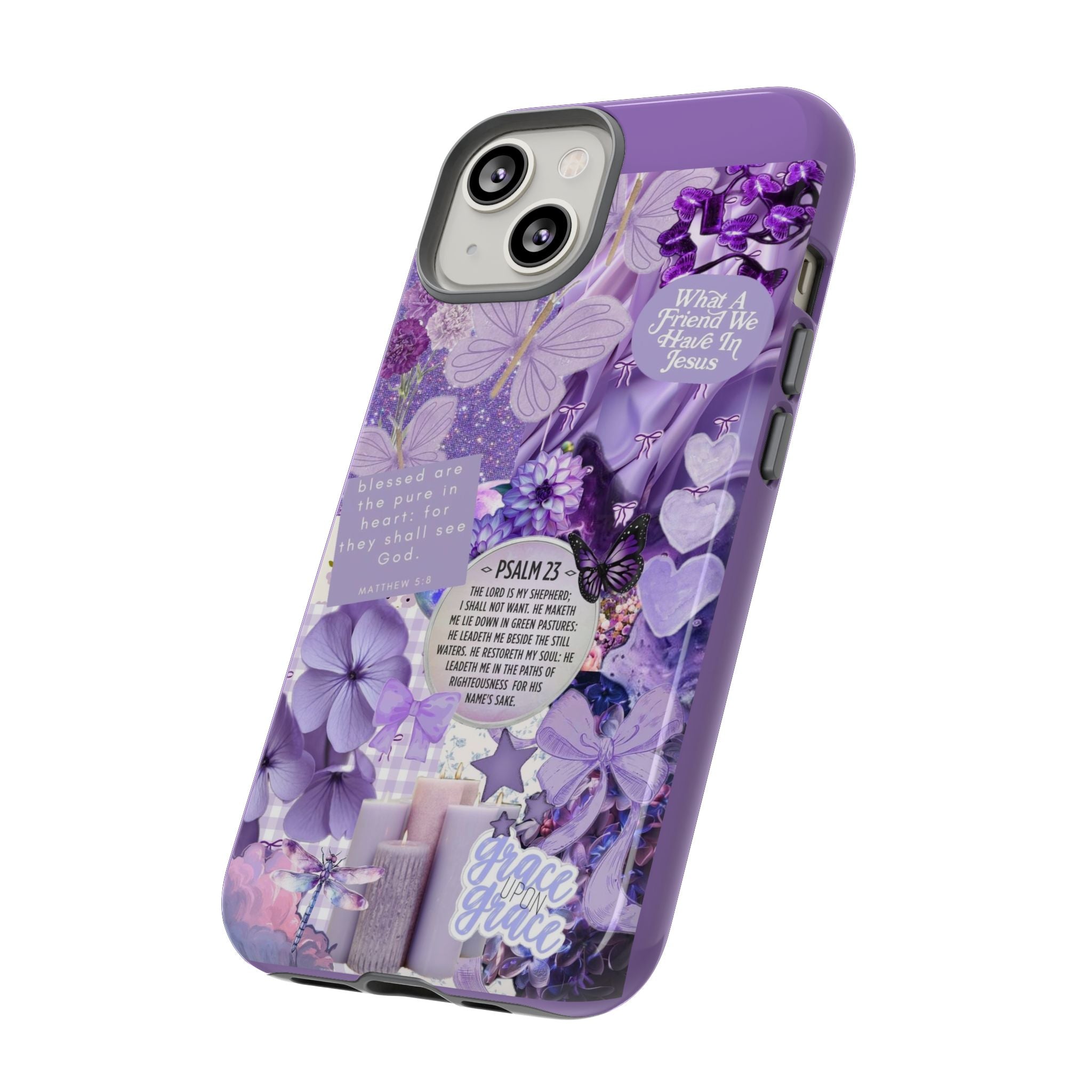 Bible Verse phone case - His Love Never Fails Psalm Phone Case — Floral Christian Scripture iPhone Cover