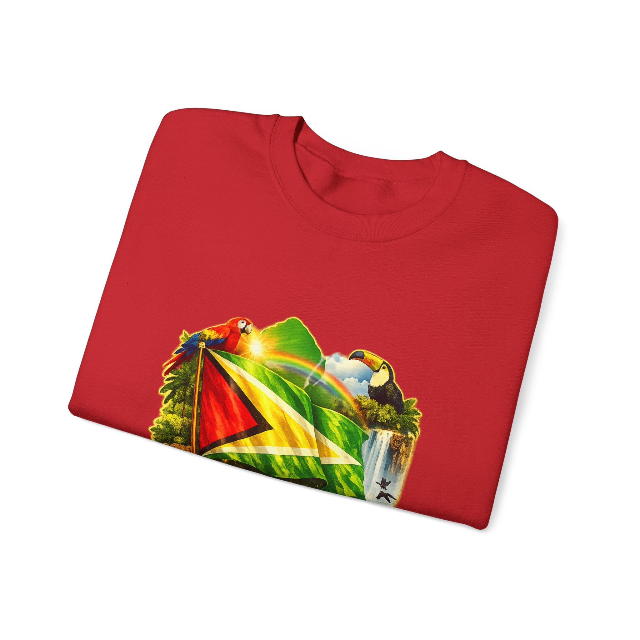 Guyana Flag & Wildlife Sweatshirt — "One People, One Nation, One Destiny" Crewneck