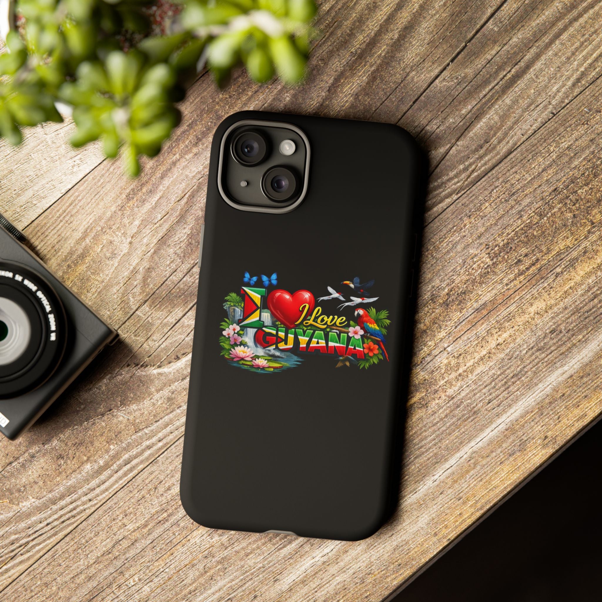 Phone case I Love Guyana Phone Case — Tough Protective Tropical Flag Design