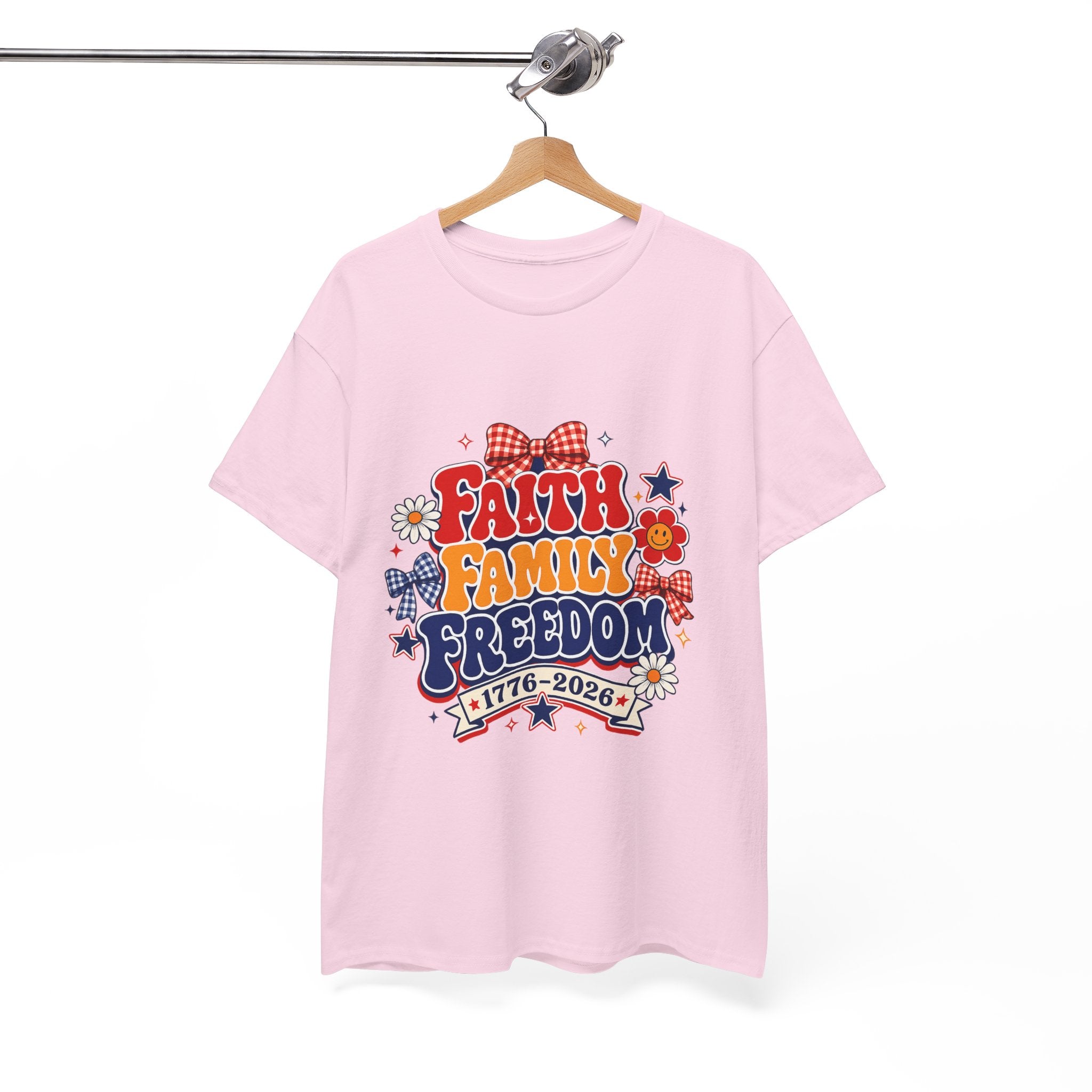 Fourth of July t-shirts - Faith Family Freedom 1776-2026 Patriotic T-Shirt — 4th of July Americana Tee