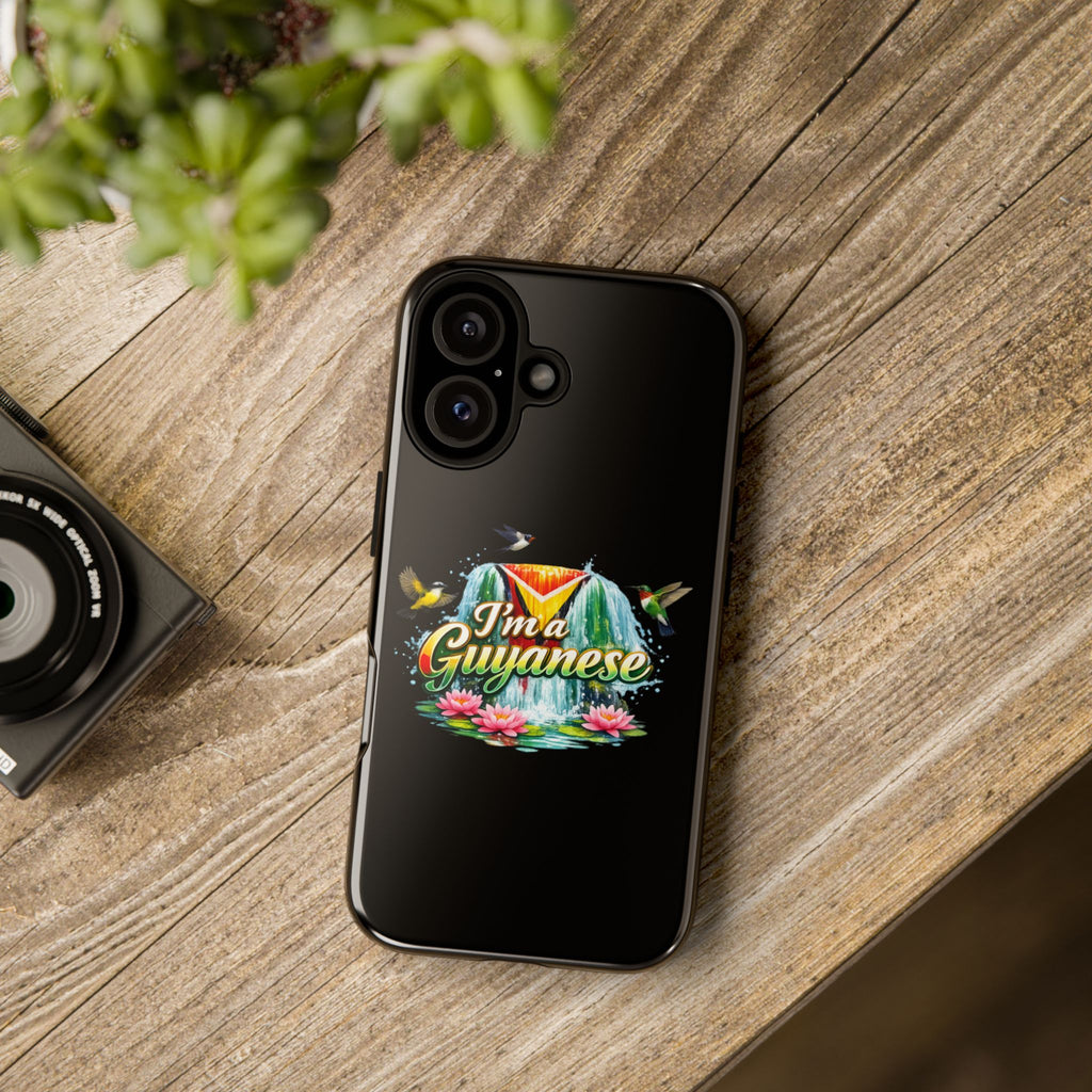 I'm a Guyanese Tough Phone Case — Tropical Waterfall Design, Guyana Pride Gift