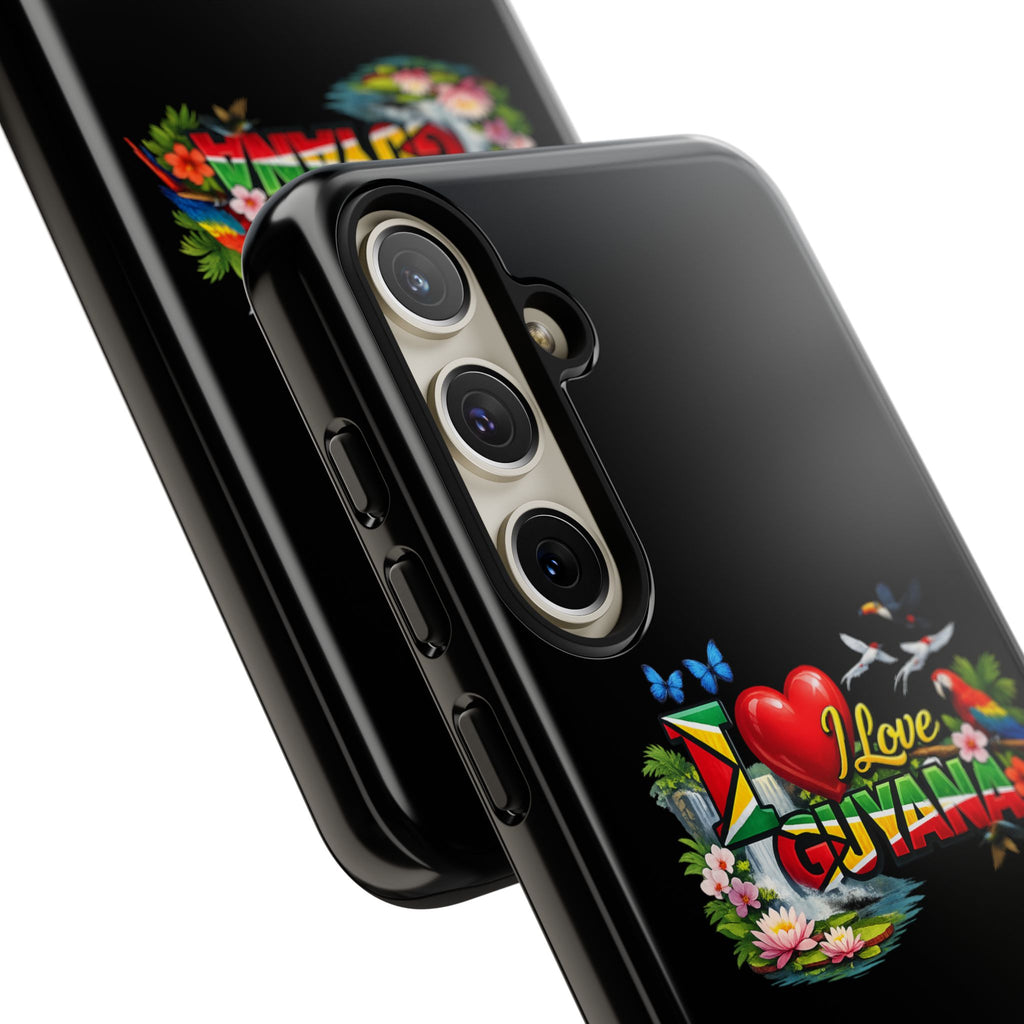 Phone case I Love Guyana Phone Case — Tough Protective Tropical Flag Design