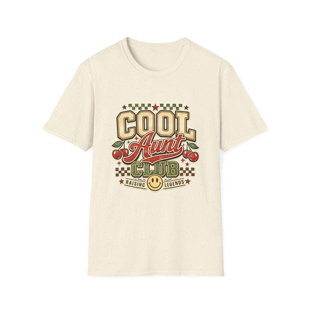 Cherries Pop T-Shirt Aunt Club Vintage Cherry Graphic Tee for Fun-Loving Aunts
