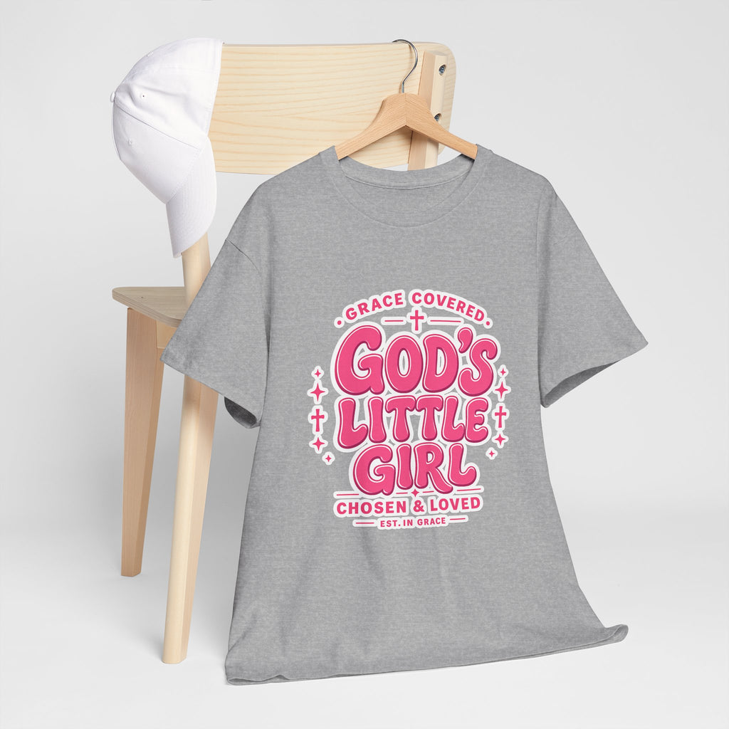 Faith T-Shirt God's Little Girl T-Shirt — Pink Faith Graphic Tee for Girls