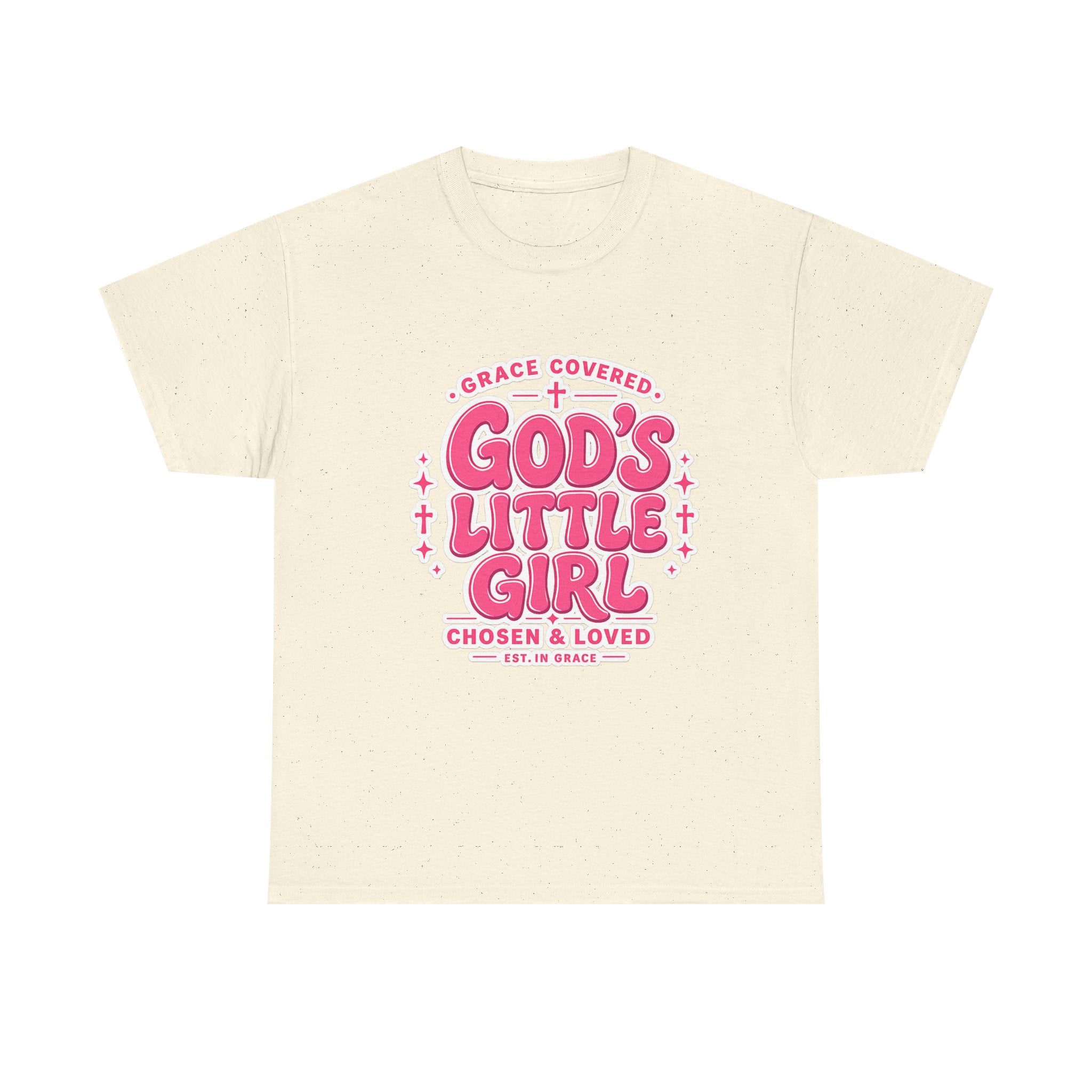Faith T-Shirt God's Little Girl T-Shirt — Pink Faith Graphic Tee for Girls