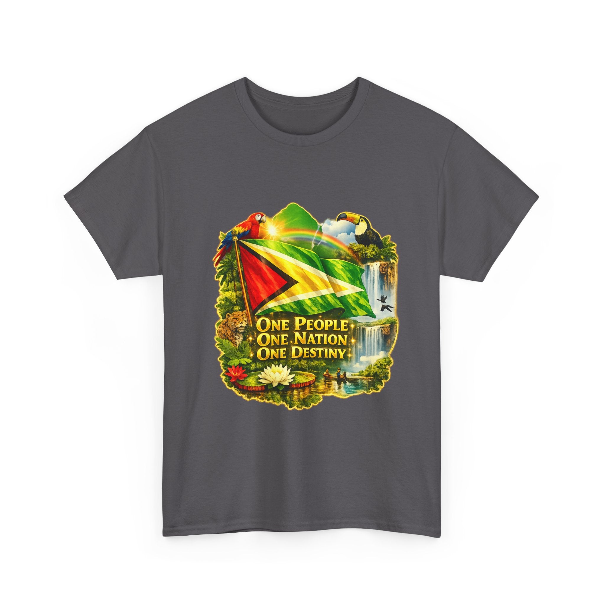 Guyana Flag T-Shirt  unisex – "One People, One Nation, One Destiny" Patriotic Tee