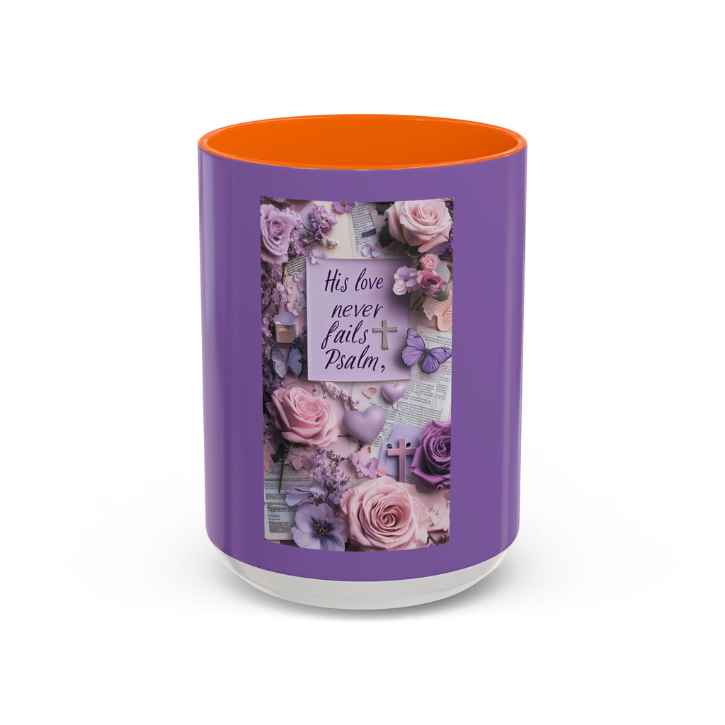 Coffee Mug — Floral Psalm Accent Mug (11/15 oz)
