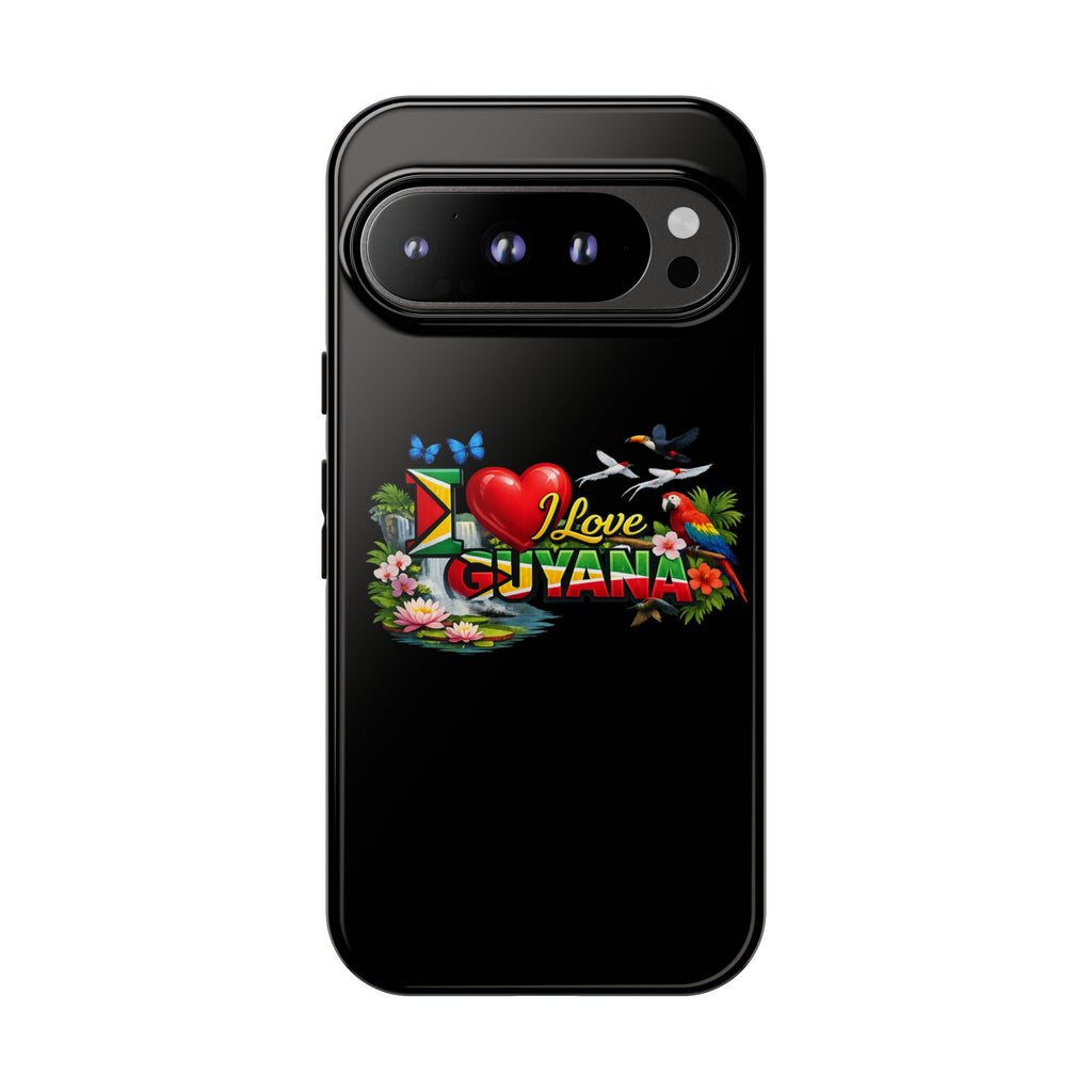Phone case I Love Guyana Phone Case — Tough Protective Tropical Flag Design
