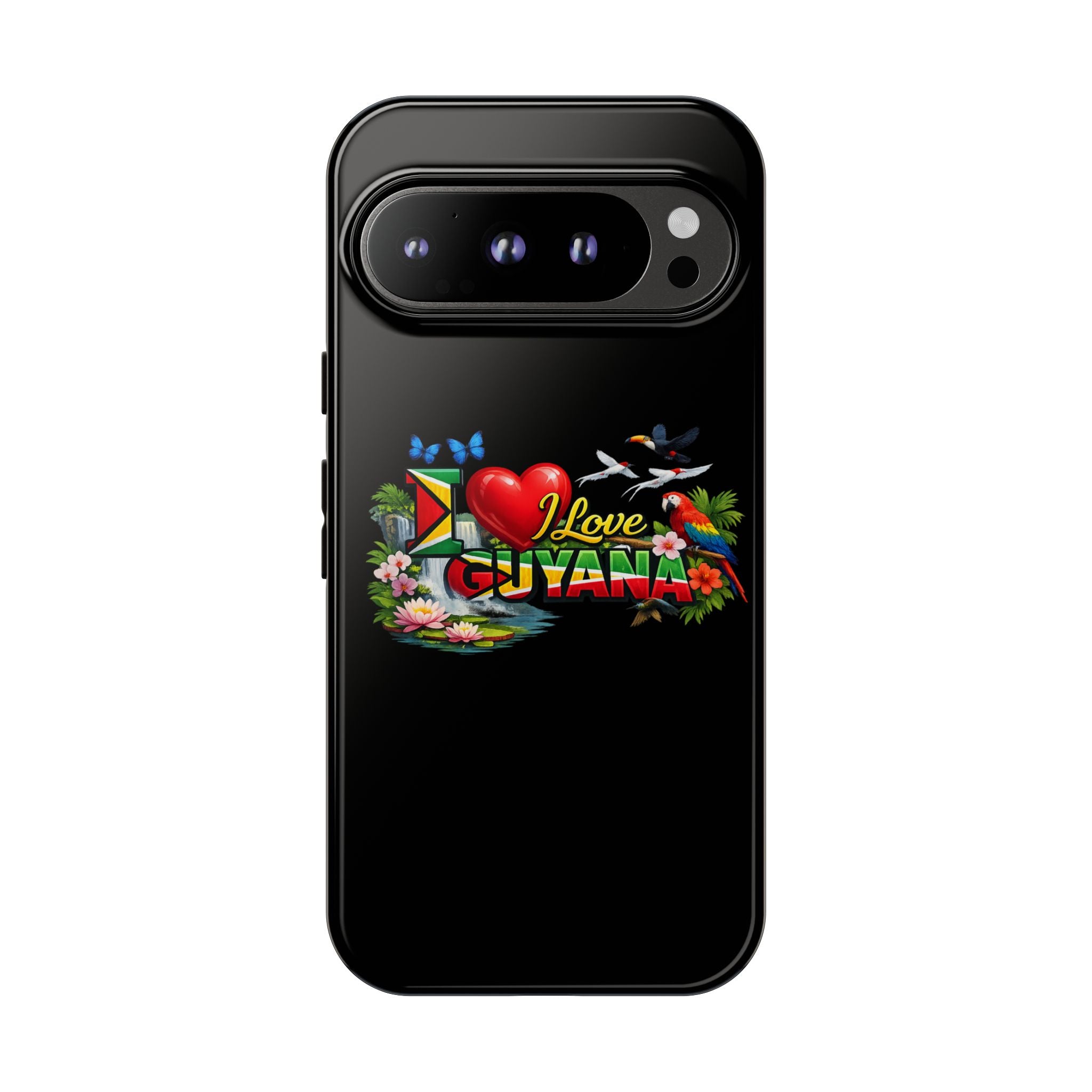 Phone case I Love Guyana Phone Case — Tough Protective Tropical Flag Design
