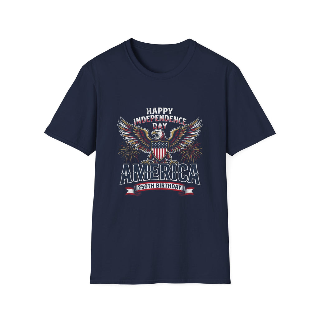 4th of July Independence Day Tee Eagle T-Shirt — "Happy Independence Day" USA Patriotic Tee