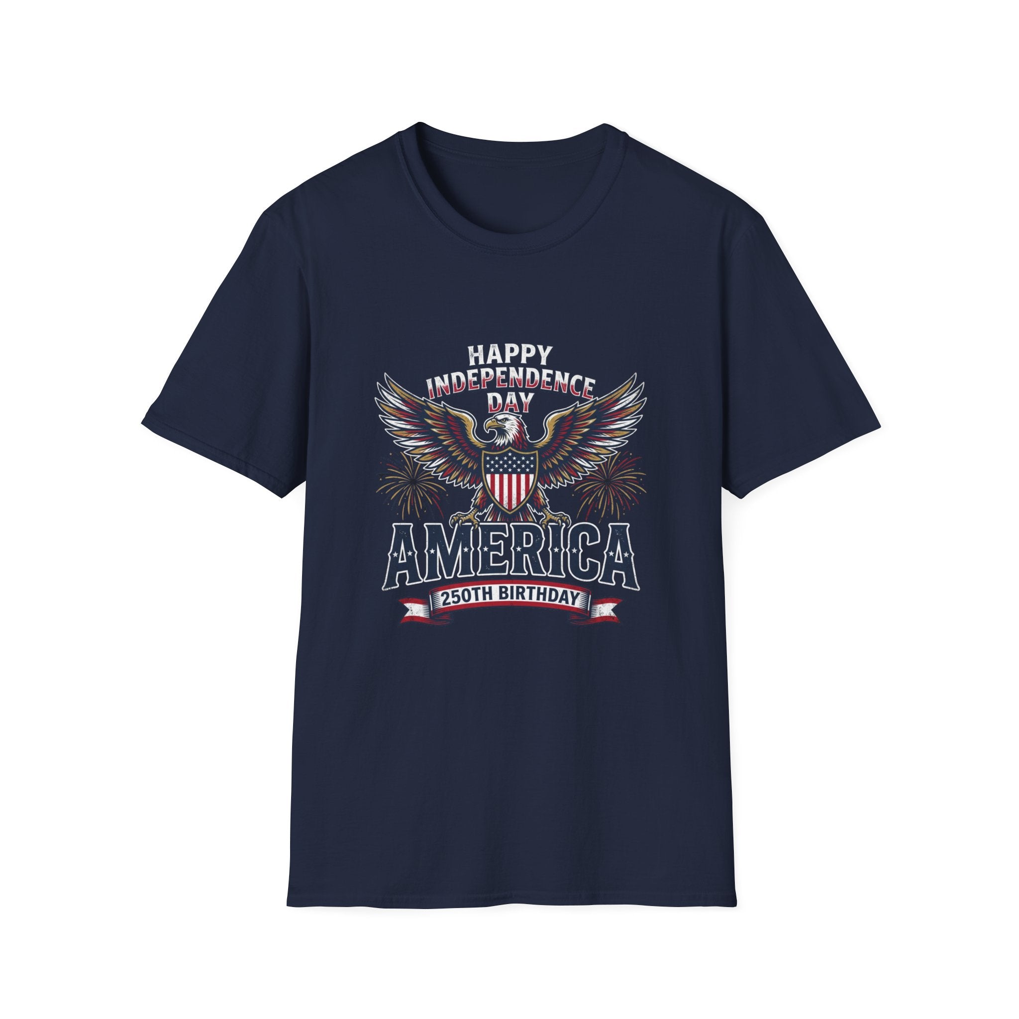 4th of July Independence Day Tee Eagle T-Shirt — "Happy Independence Day" USA Patriotic Tee