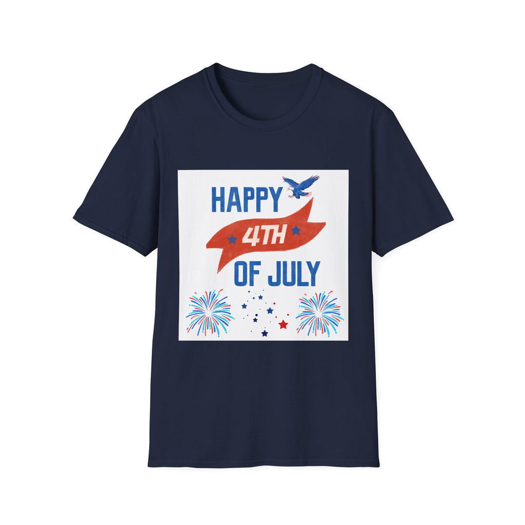 Happy 4th of July Eagle T-Shirt | Patriotic Fireworks Tee