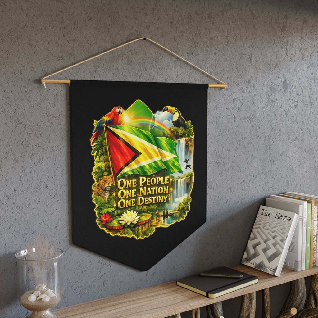 Wall decor Pennant - "One People, One Nation, One Destiny" Wall Banner