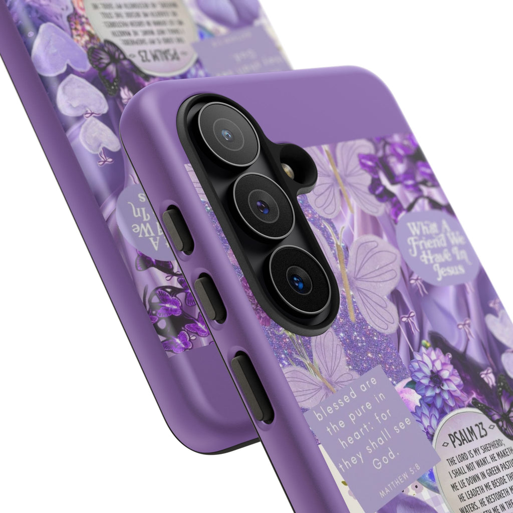Bible Verse phone case - His Love Never Fails Psalm Phone Case — Floral Christian Scripture iPhone Cover