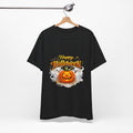 Halloween Pumpkin & Ghosts T-Shirt — "Happy Halloween" Graphic Tee