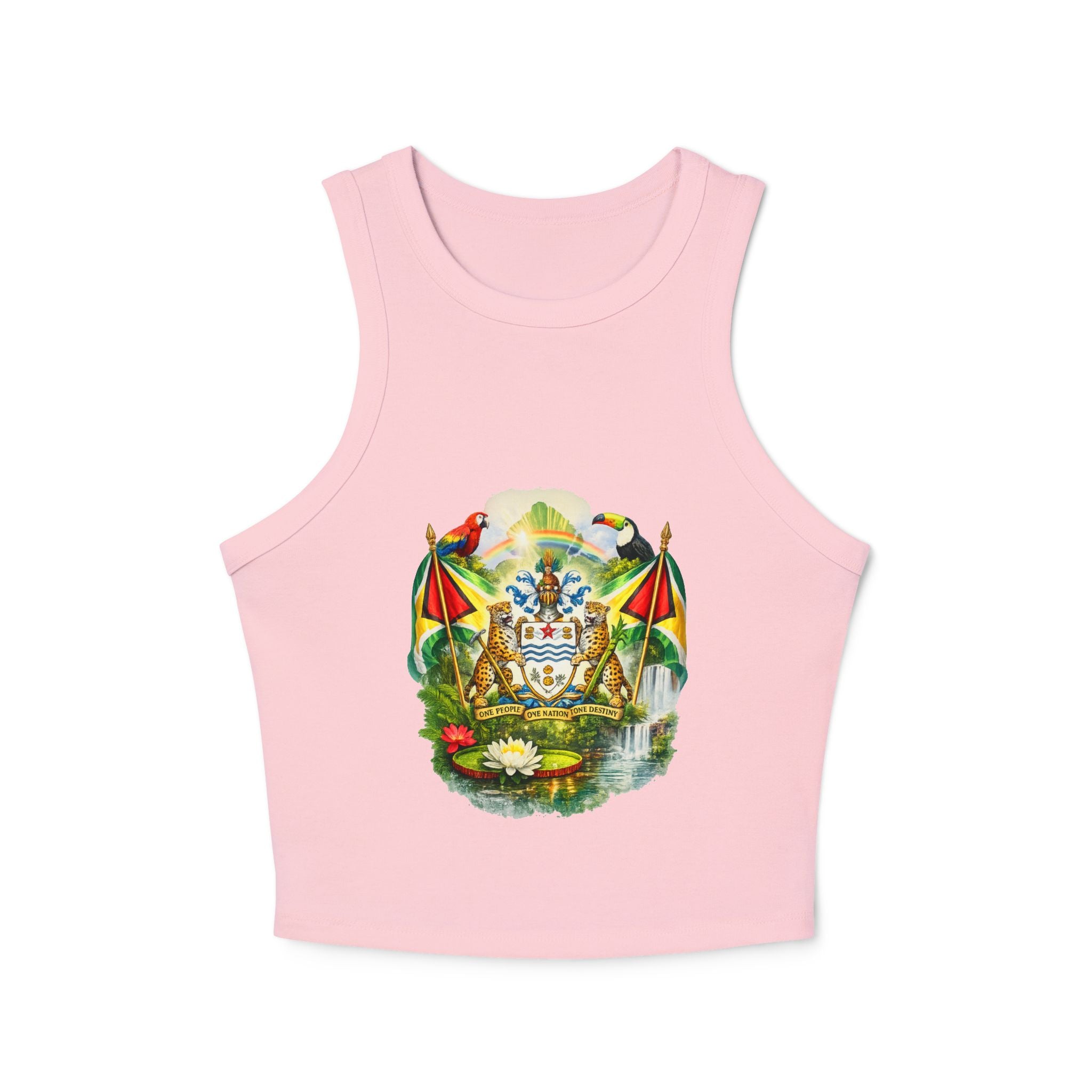 Tank Top — Tropical Crest Graphic Crop Tank