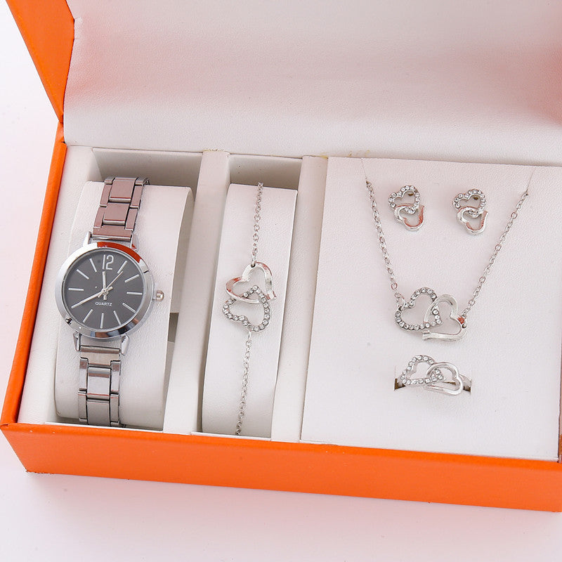 Ladies Quartz Watch with Jewelry Set