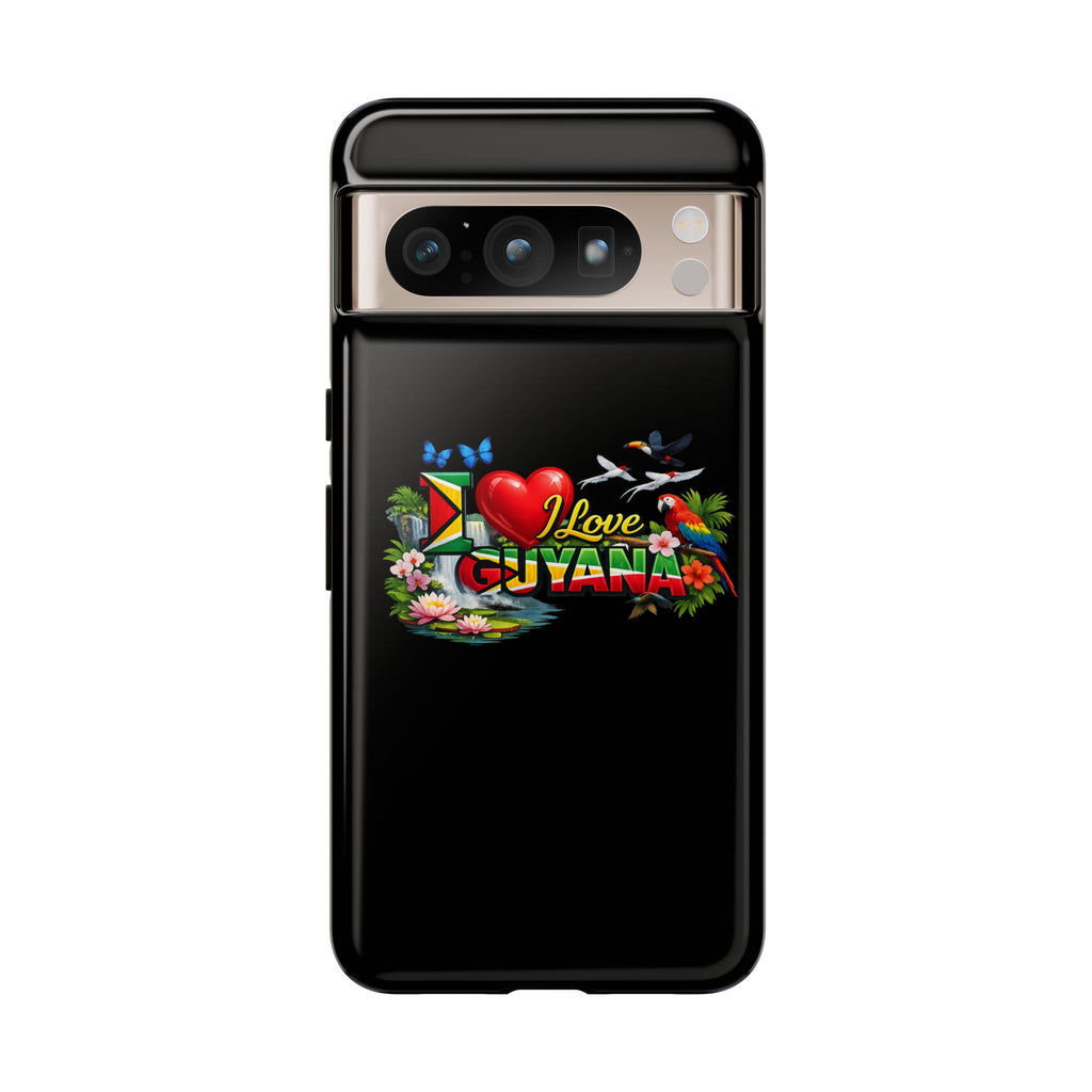 Phone case I Love Guyana Phone Case — Tough Protective Tropical Flag Design