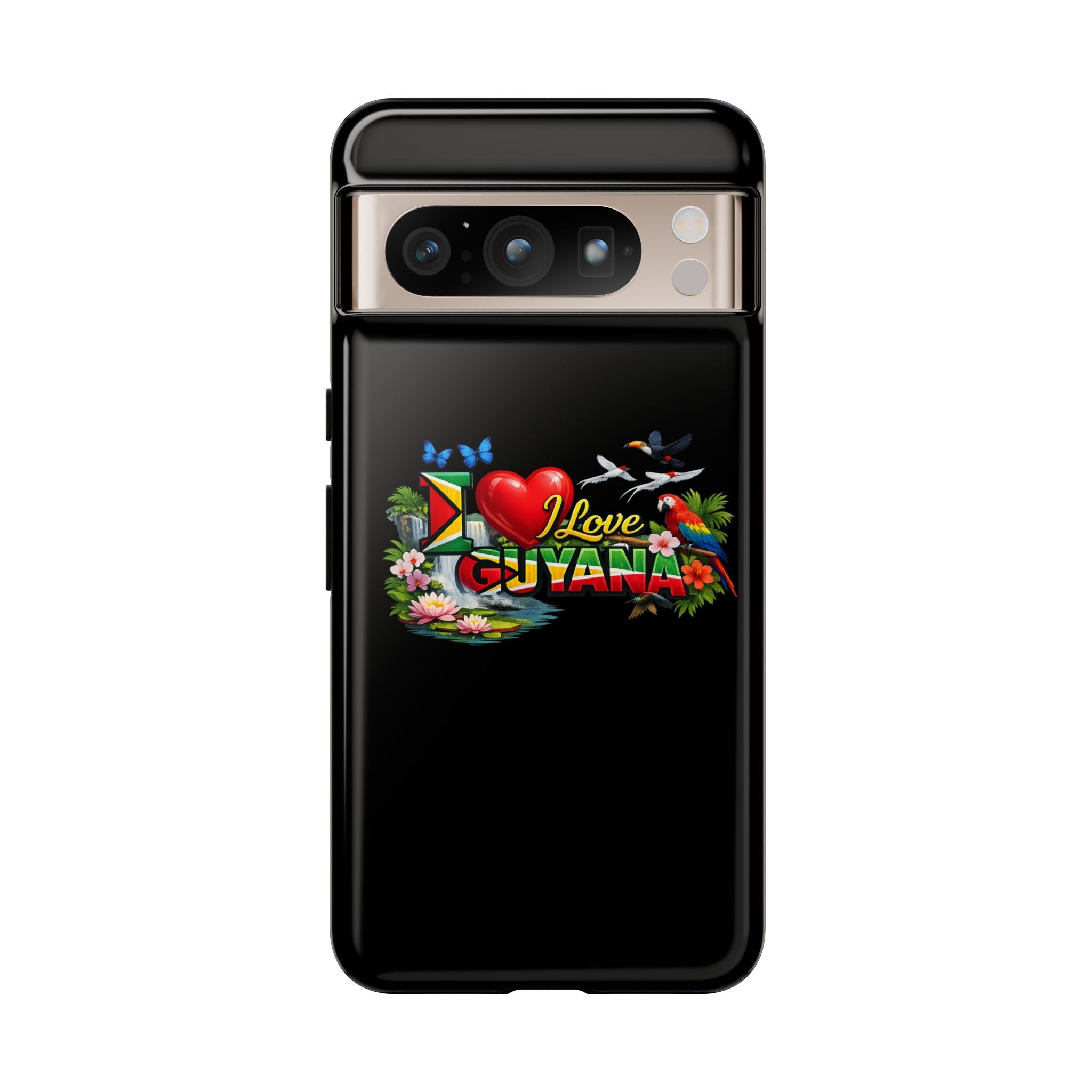 Phone case I Love Guyana Phone Case — Tough Protective Tropical Flag Design