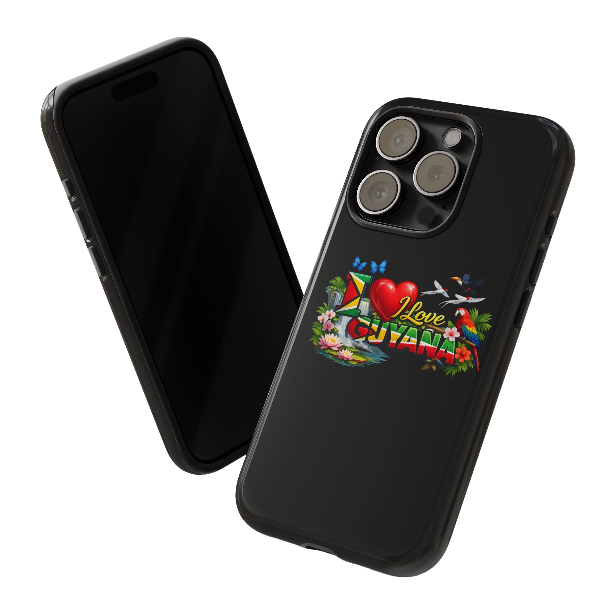 Phone case I Love Guyana Phone Case — Tough Protective Tropical Flag Design
