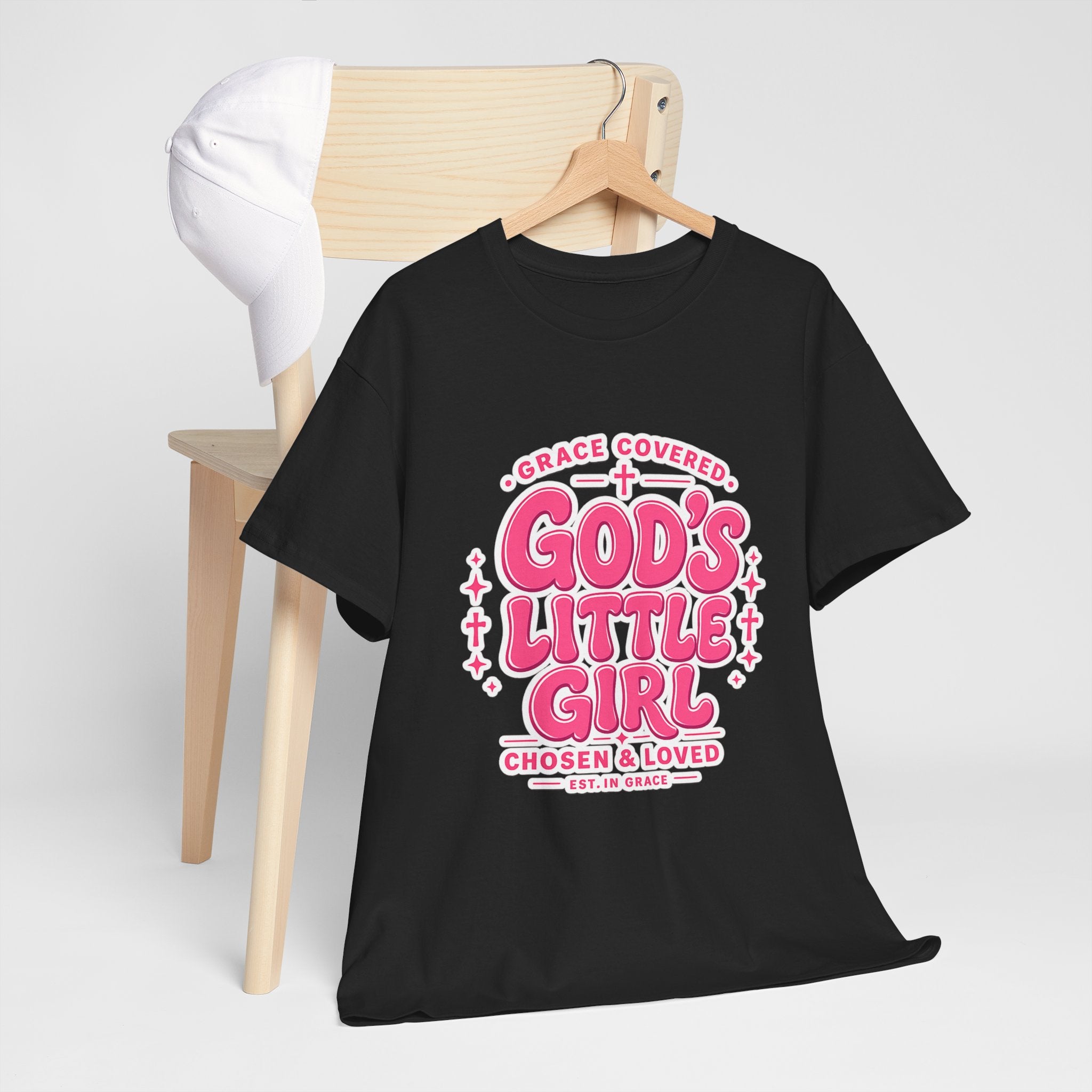 Faith T-Shirt God's Little Girl T-Shirt — Pink Faith Graphic Tee for Girls