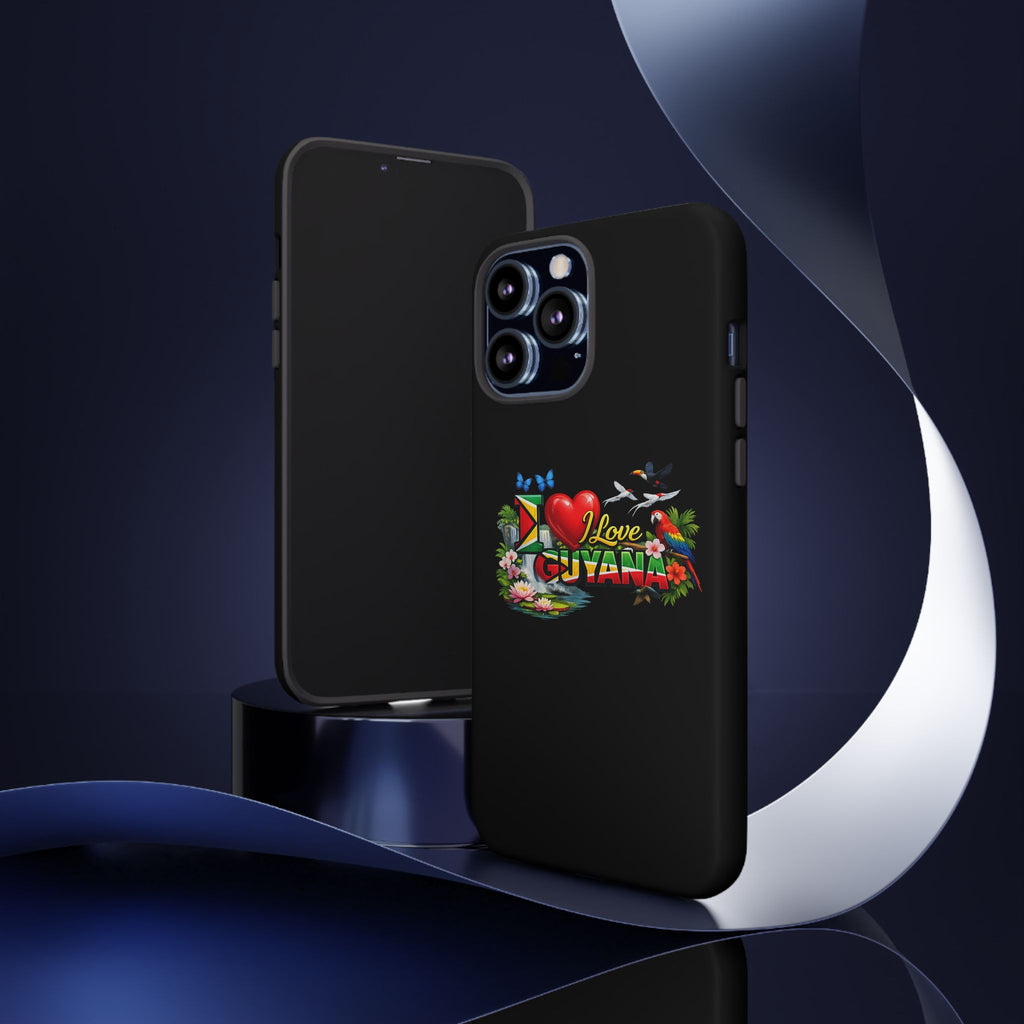 Phone case I Love Guyana Phone Case — Tough Protective Tropical Flag Design