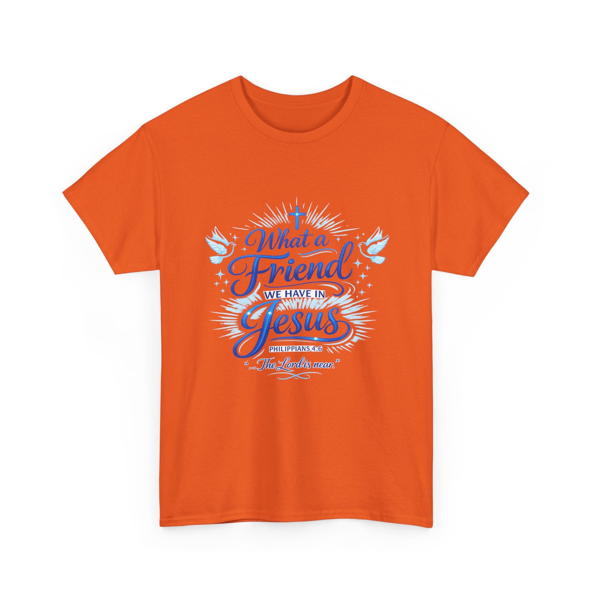 Christian Tee — “What a Friend We Have in Jesus” Inspirational Faith T-Shirt
