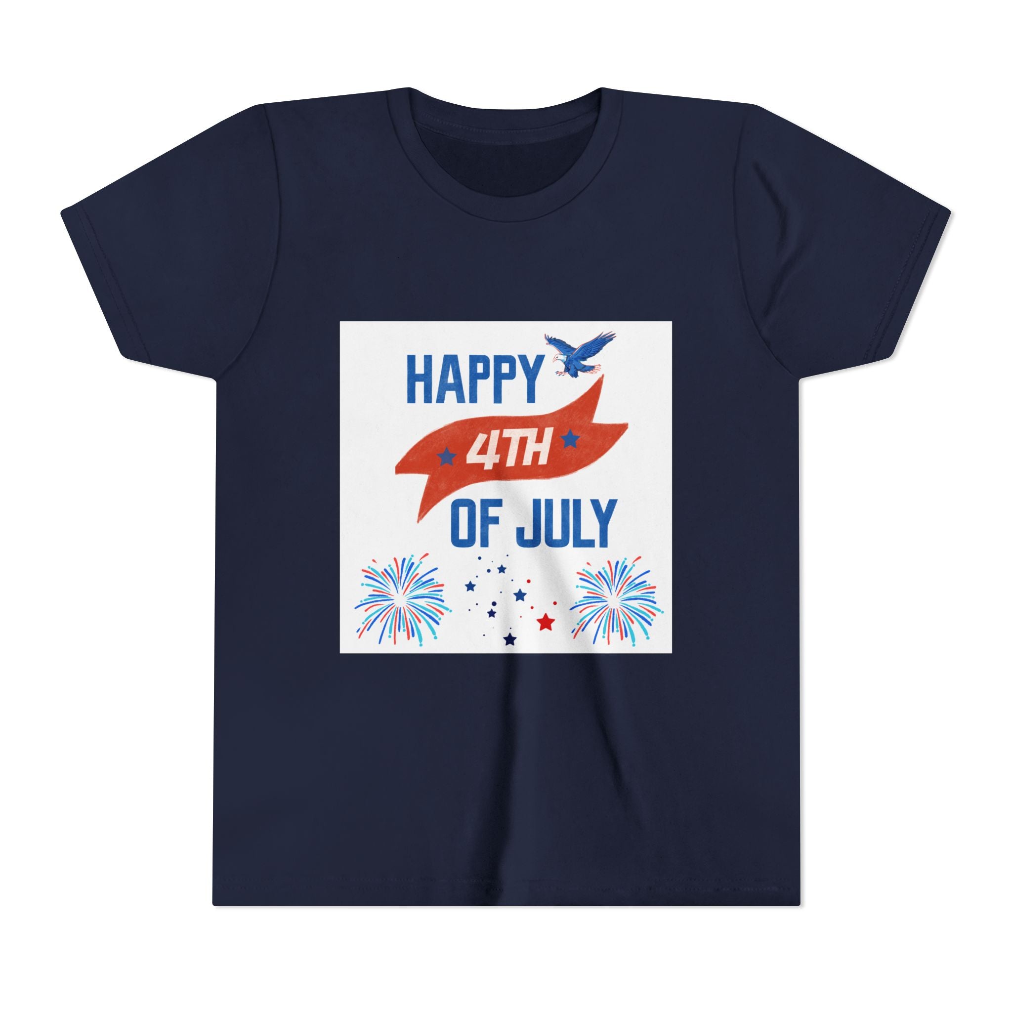 Happy 4th of July Youth Tee | Fireworks Patriotic Shirt