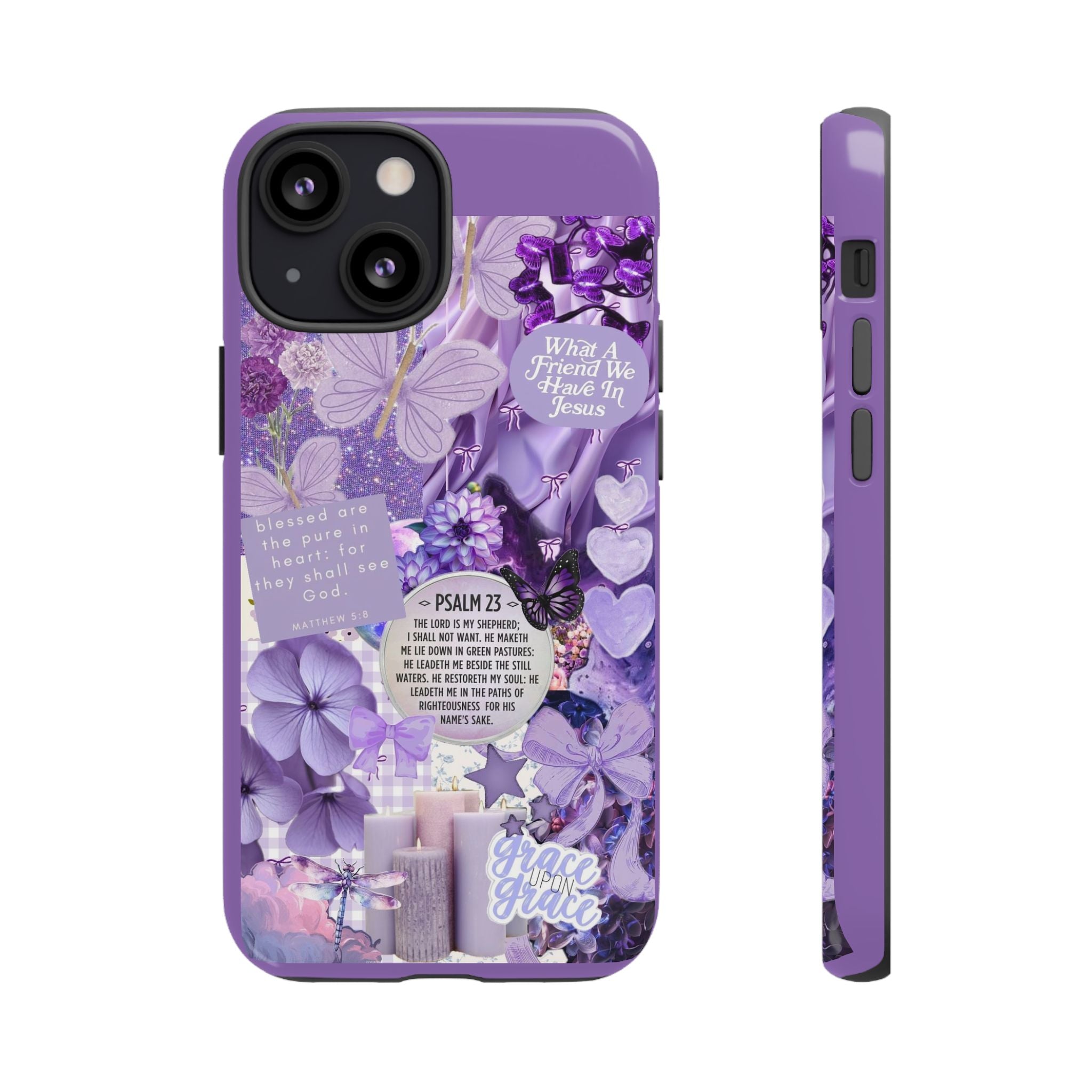 Bible Verse phone case - His Love Never Fails Psalm Phone Case — Floral Christian Scripture iPhone Cover