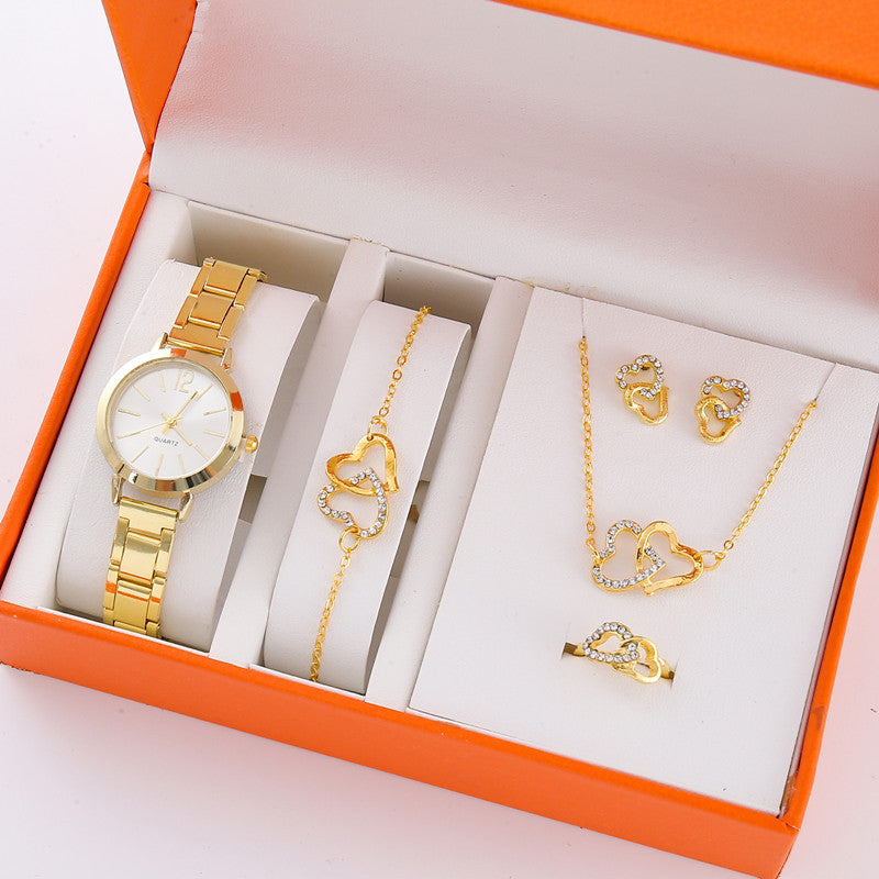Ladies Quartz Watch with Jewelry Set
